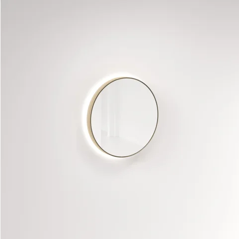 Saanti Handmade Double Trim LED Mirror 600mm – Brushed Brass