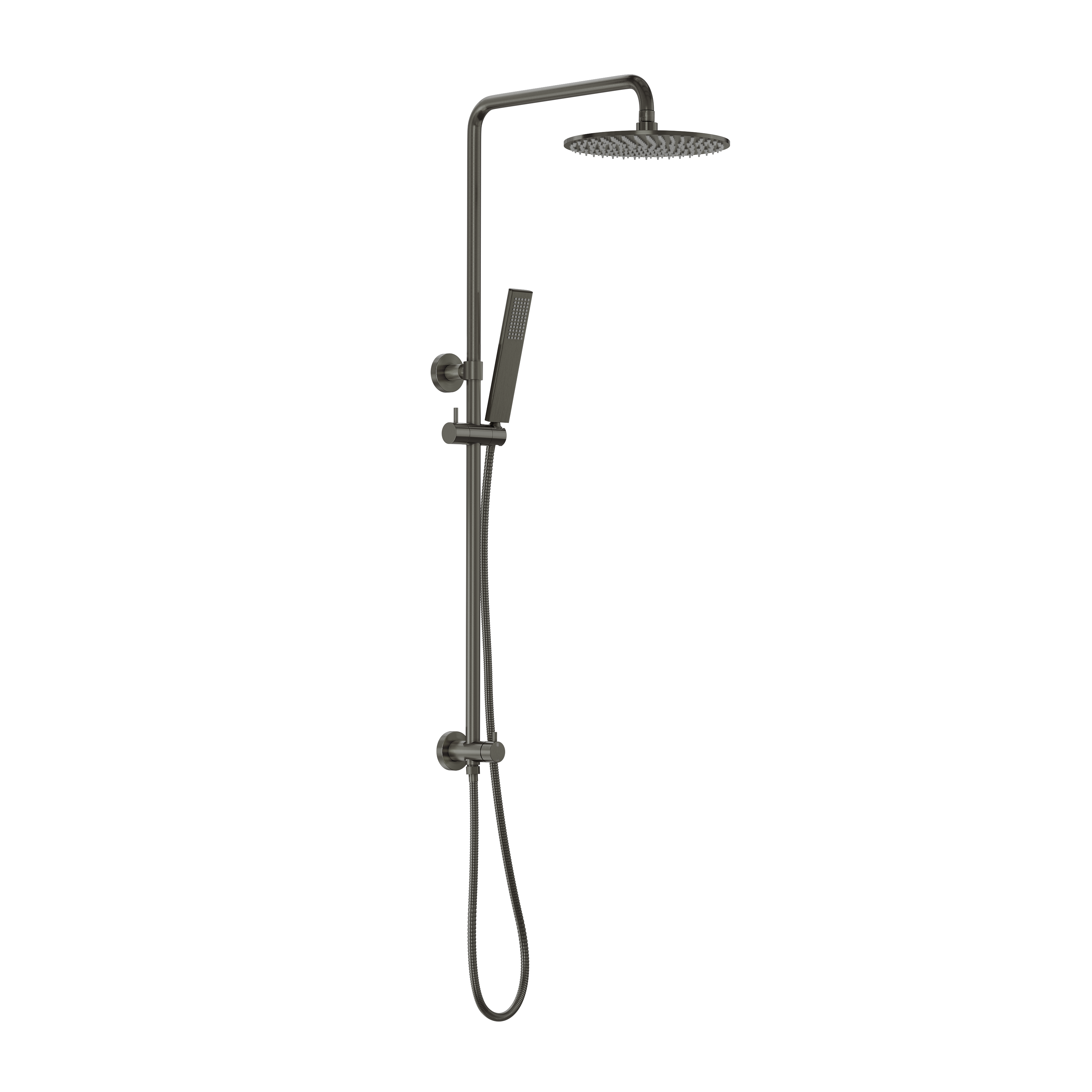 Finley Shower Rail Set - Brushed Gunmetal