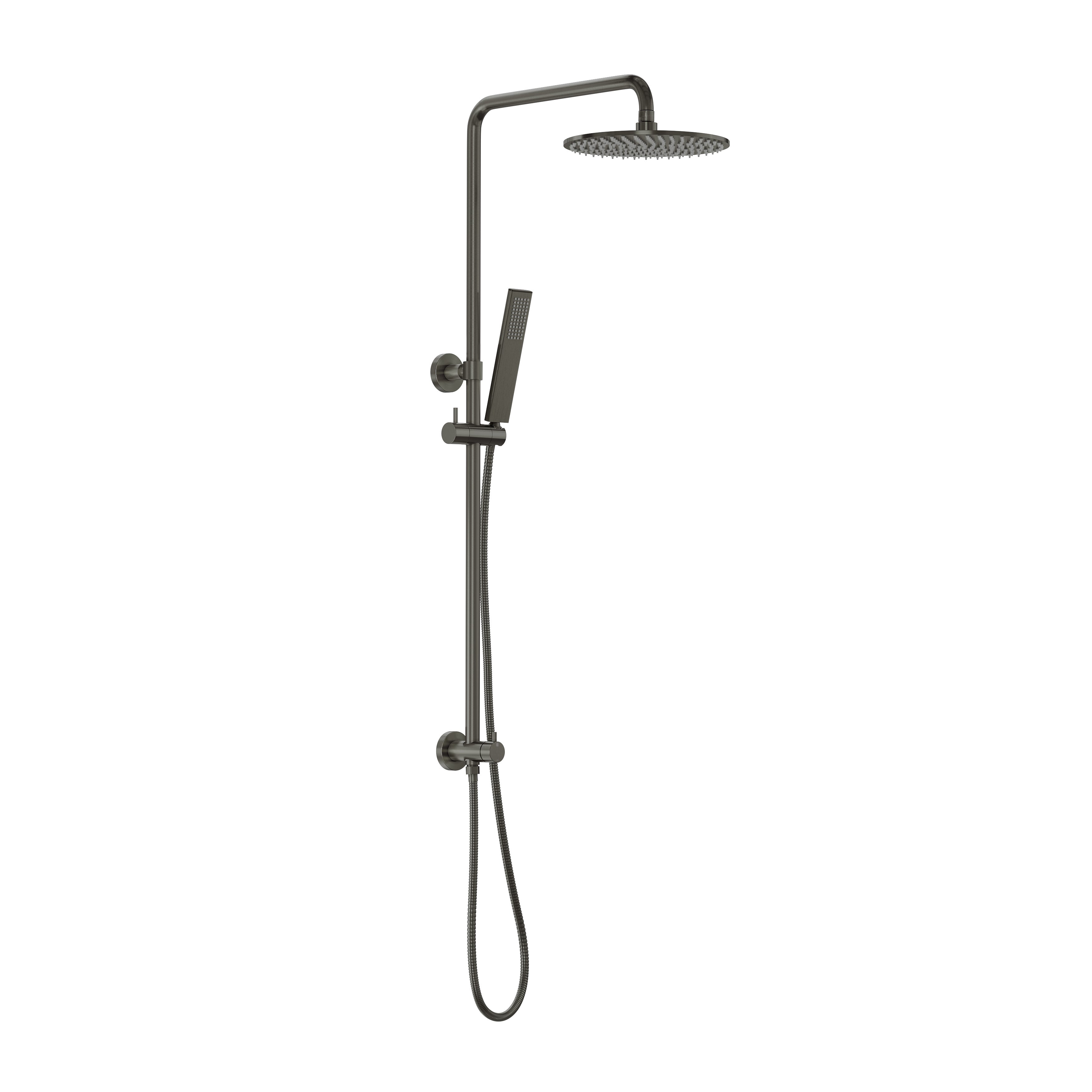 Finley Shower Rail Set - Brushed Gunmetal