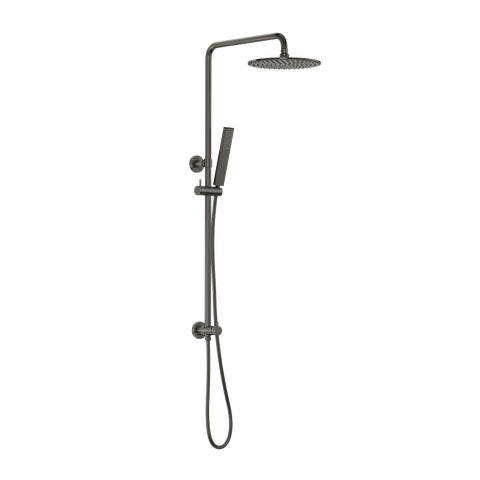 Finley Shower Rail Set - Brushed Gunmetal