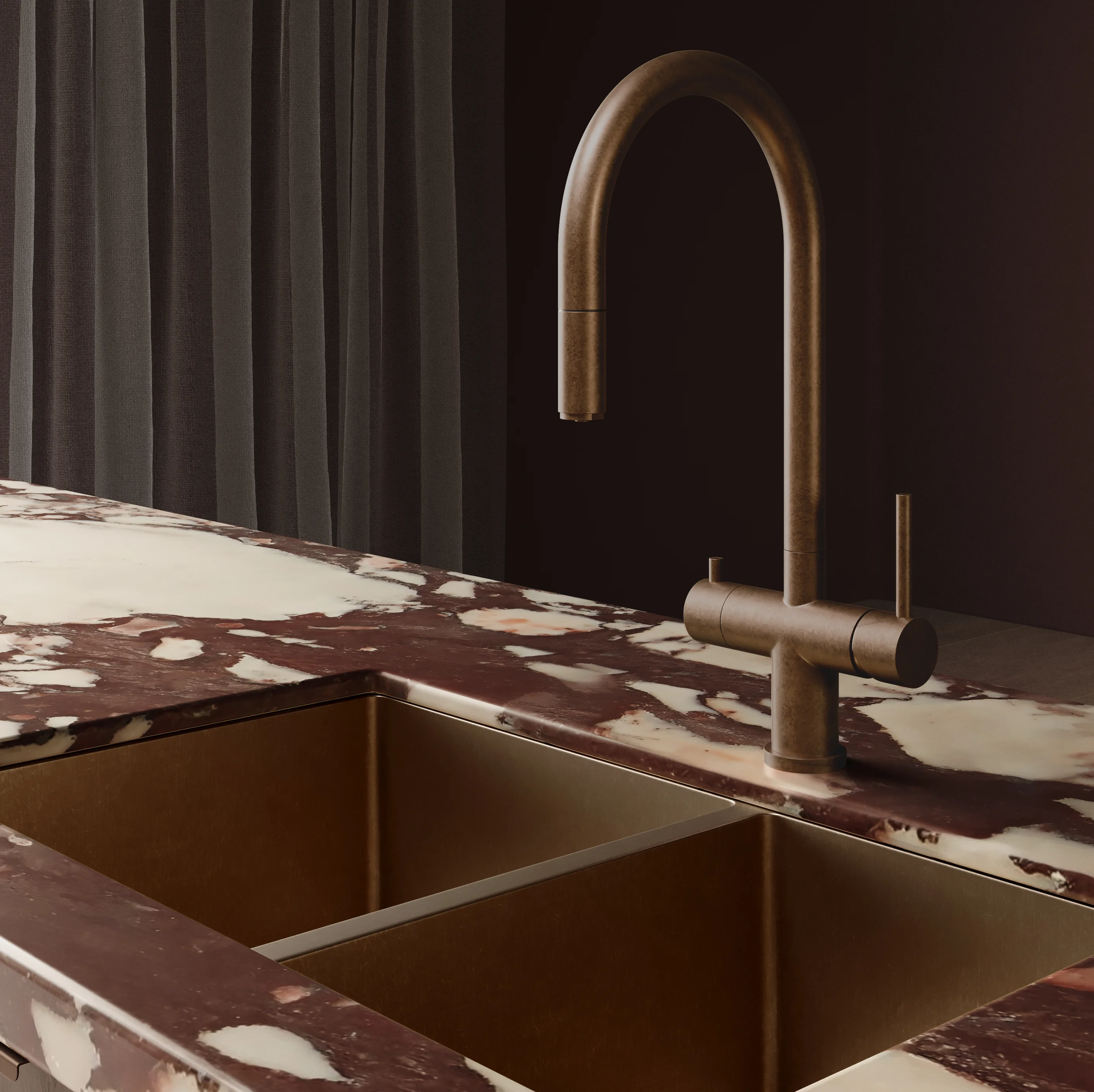 Close%20Up-ViewH Elysian%20Tap-Vita%20Double%20Sink Bronze