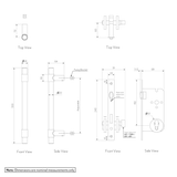 Modi Adjustable Entry Door Pull   Lock Set 300mm Gallery Spec