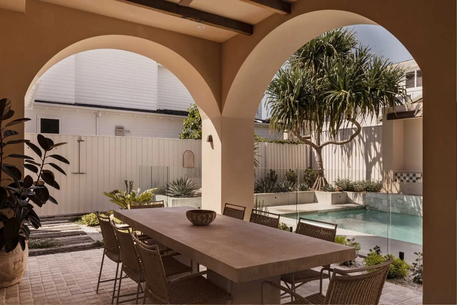 Casa Franc Modern Medeterranian Home Organic Modernism Outdoor Alfresco