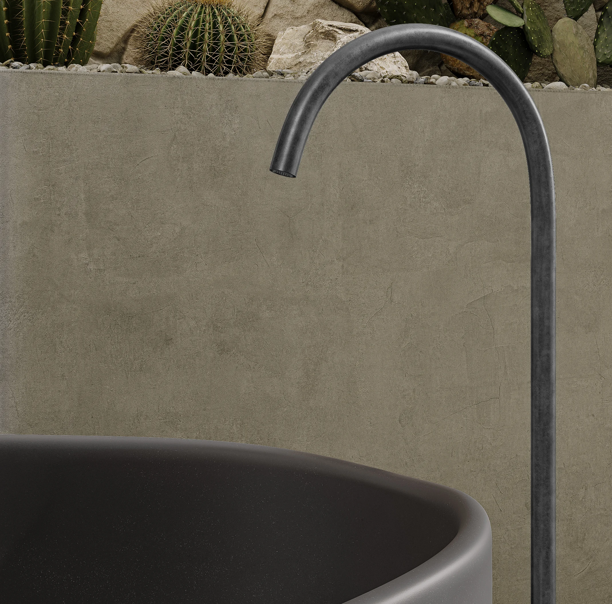 Melia%20Concrete%20Grey%20Bath%20Sola%20Bath%20Filler Insetting Close%20Up AtiqueSlate