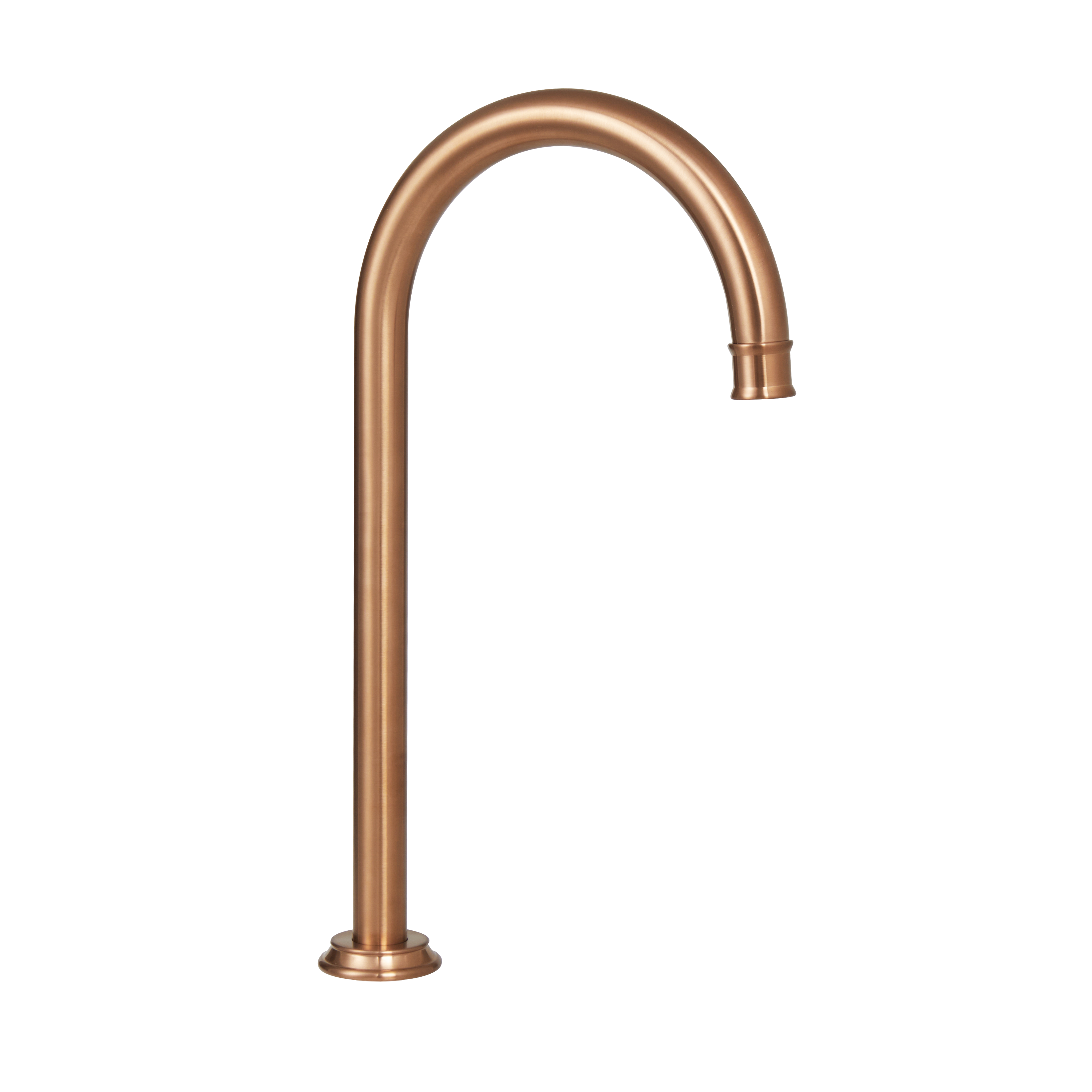 Kingsley - Gooseneck Swivel Bench Mounted Spout - Brushed Copper