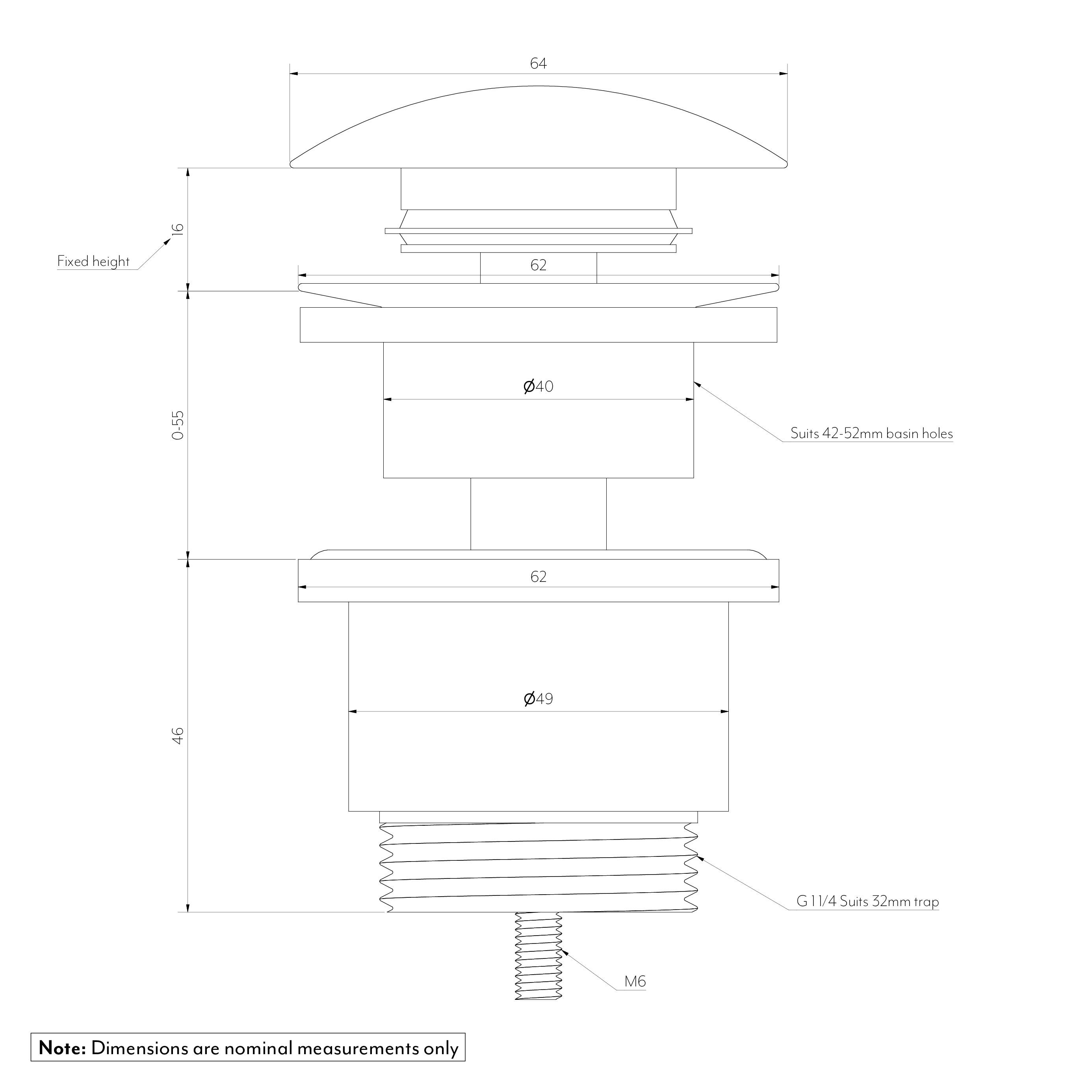 AVI FREE-FLOWING-BASIN-WASTE UK SPEC