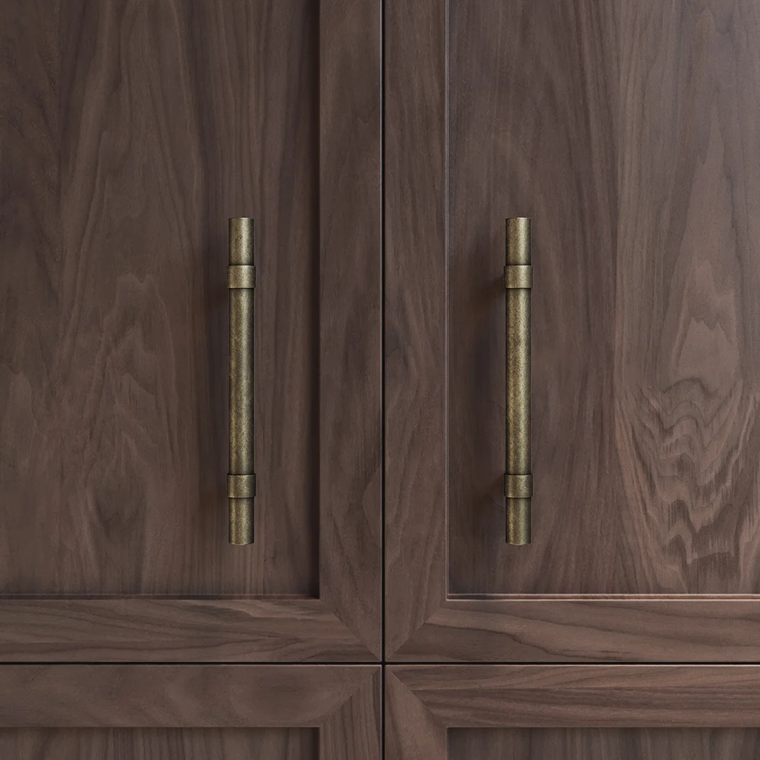 Tumbled Aged Brass - Kitchen Scene Pull 150mm