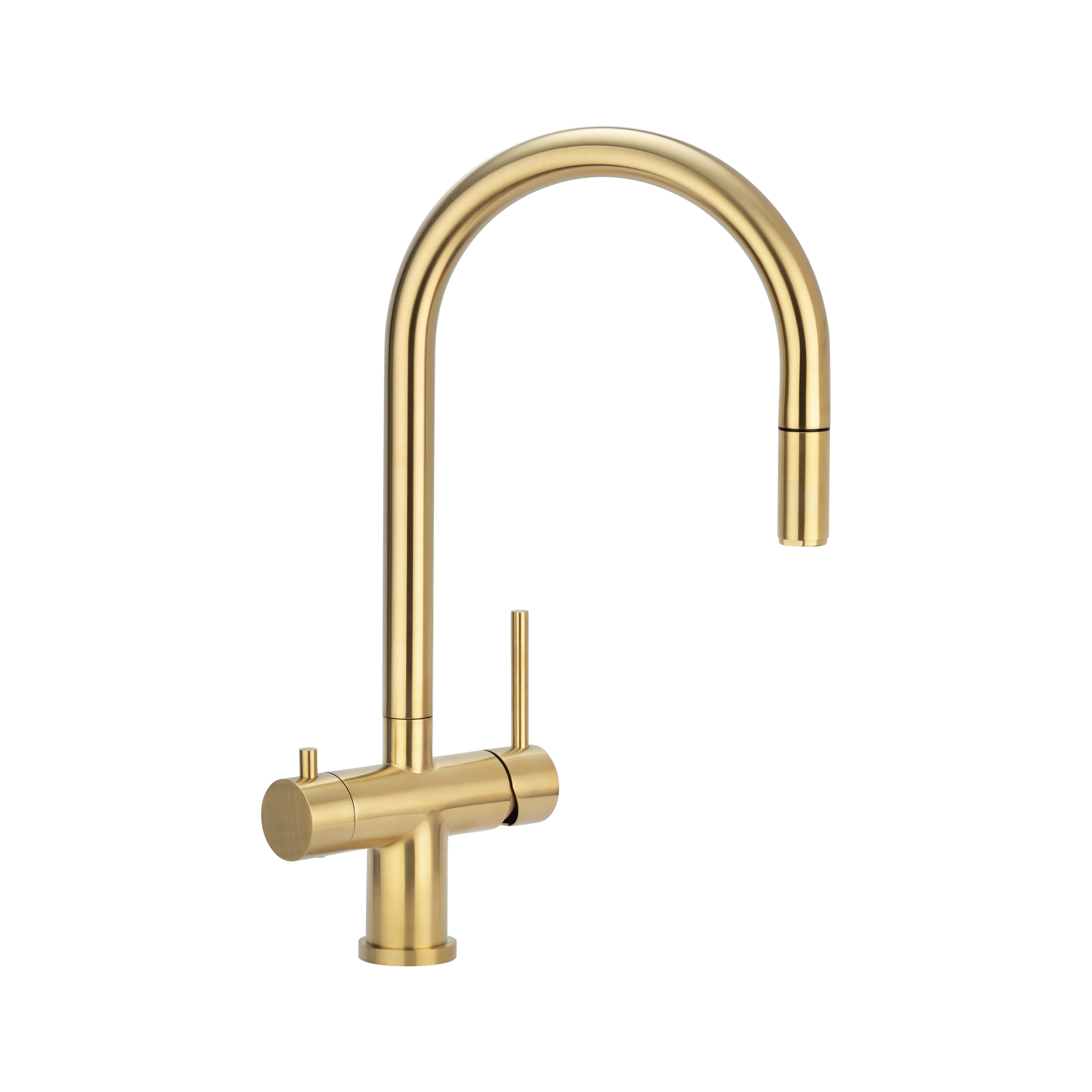 Elysian Commercial 3-Way Pull-Out Filter Tap - Brushed Brass
