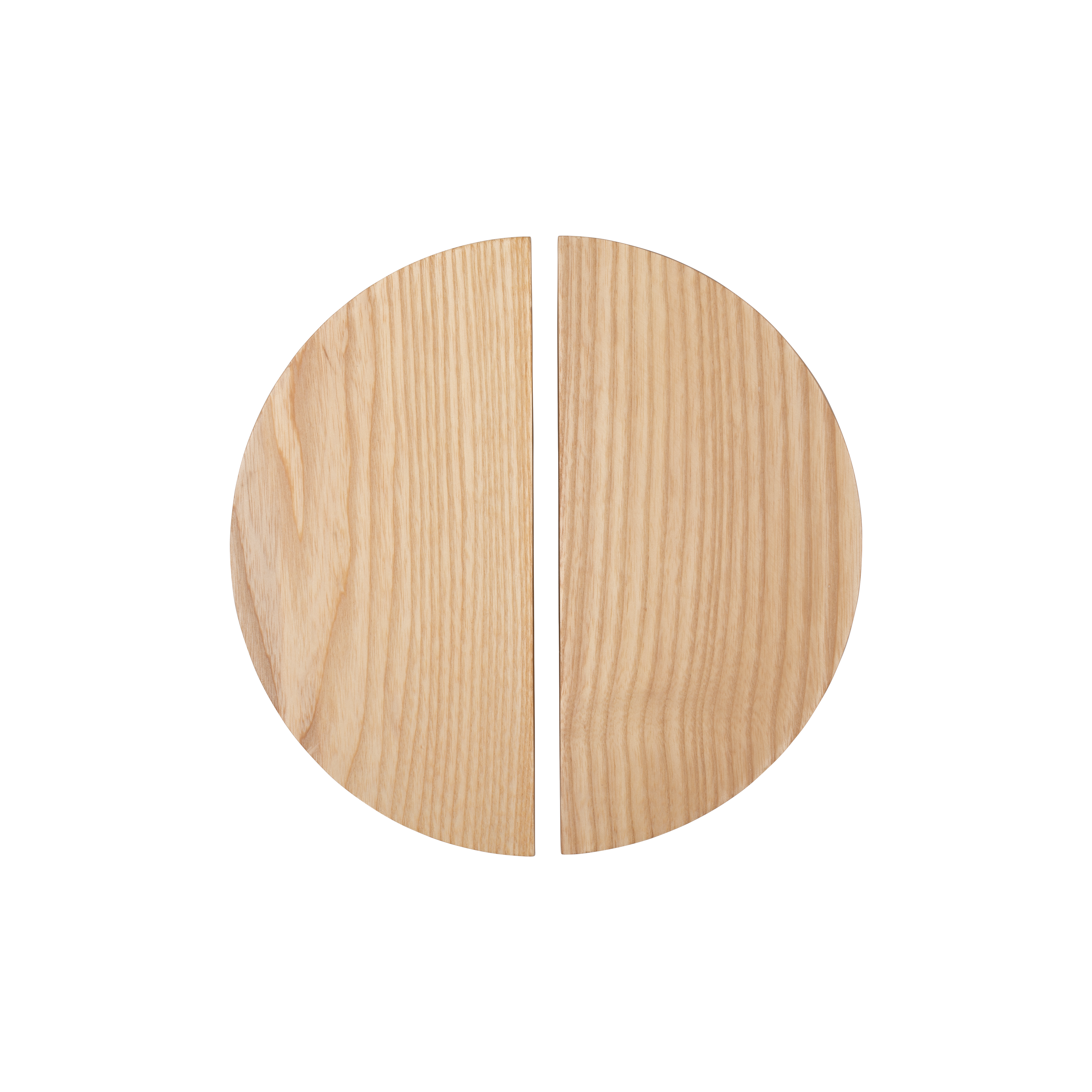Hegman Half Moon Pull 200mm (Pair) - Ash