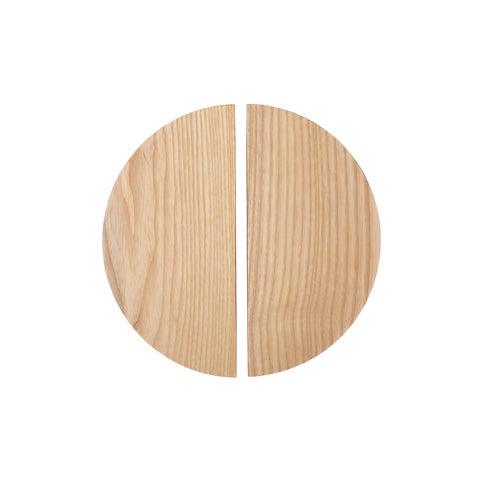 Hegman Half Moon Pull 200mm (Pair) - Ash