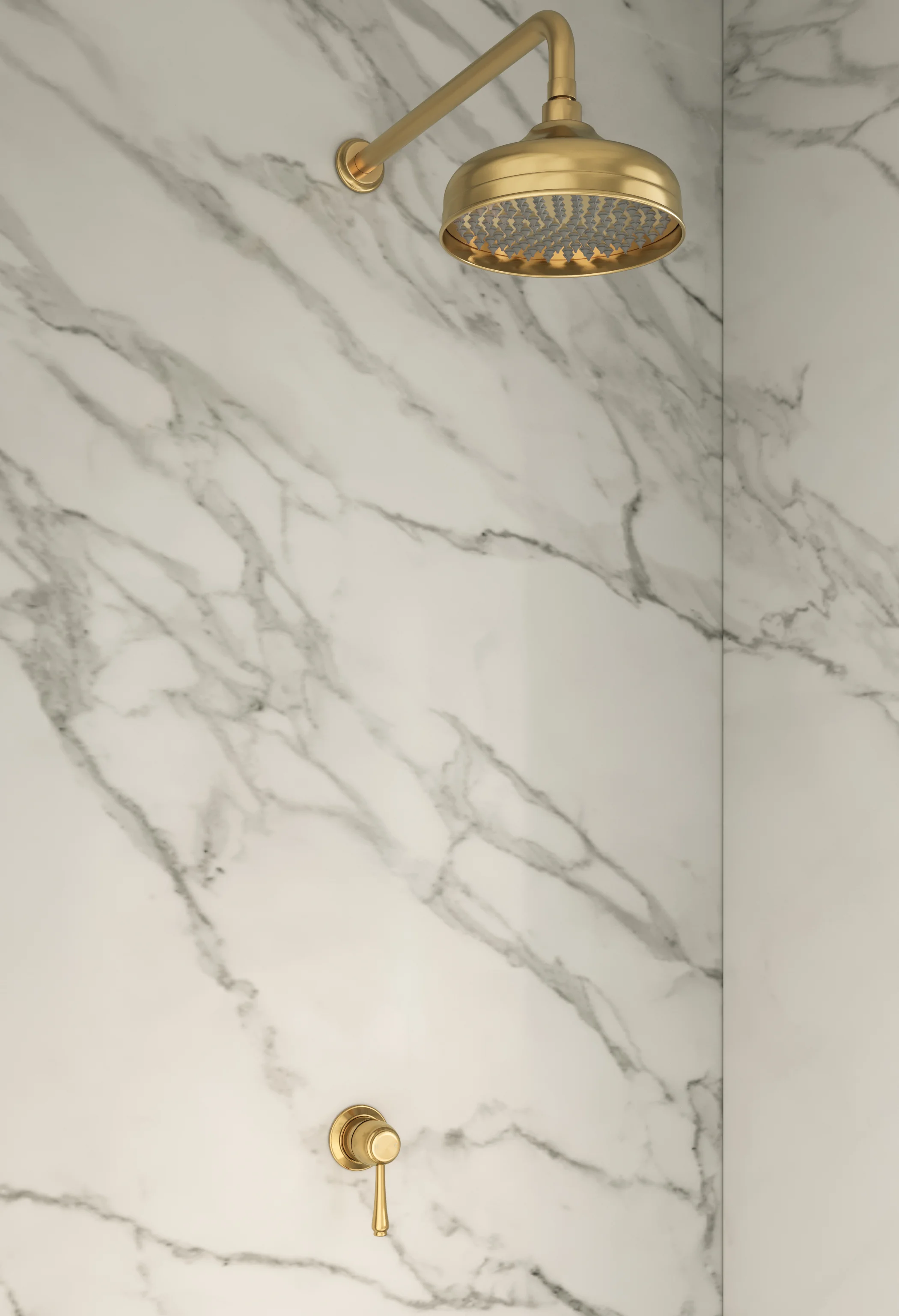 Kingsley Thermostatic Shower Mixer -In Setting Fullshot BB