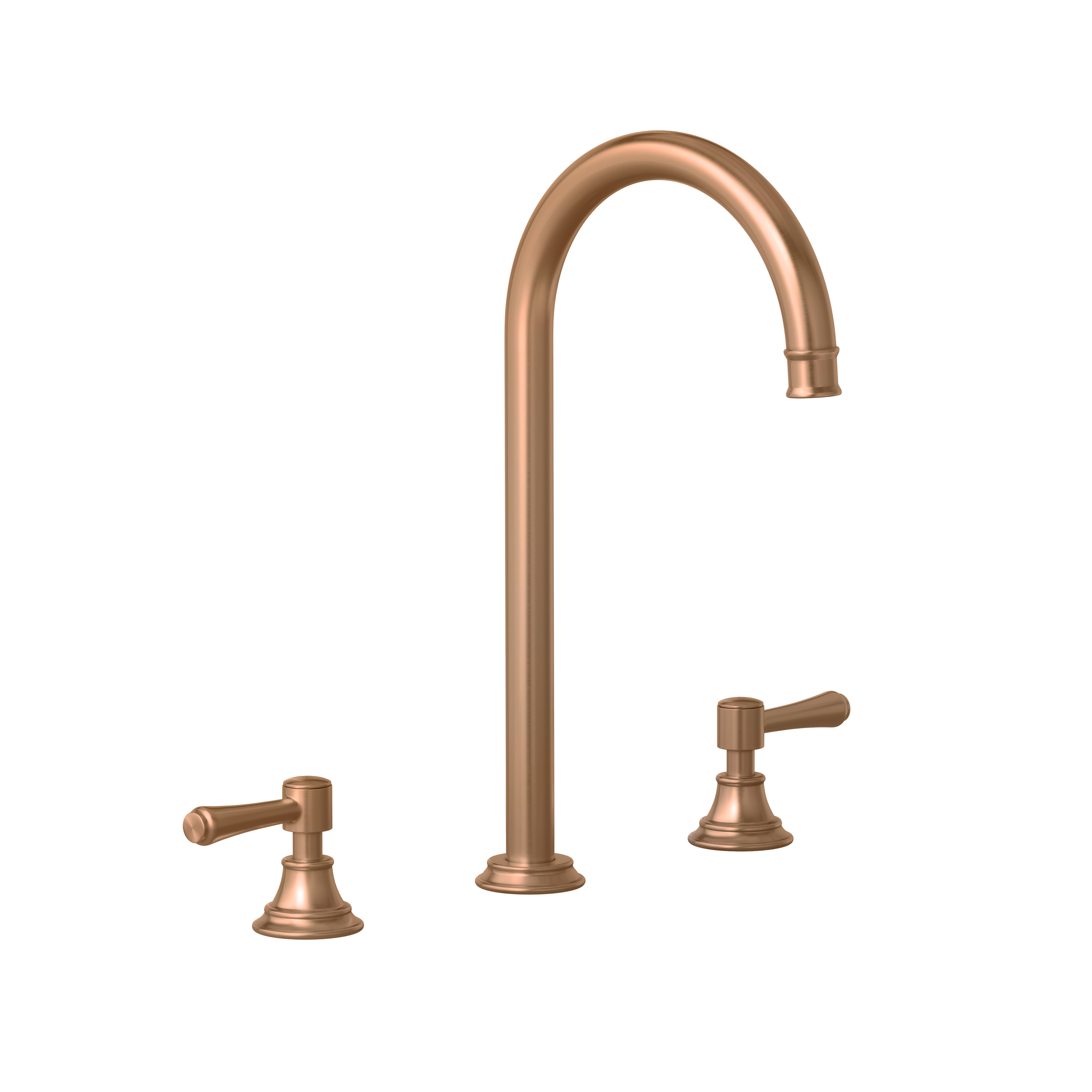 Kingsley Assembly Bench Mounted Set - Brushed Copper