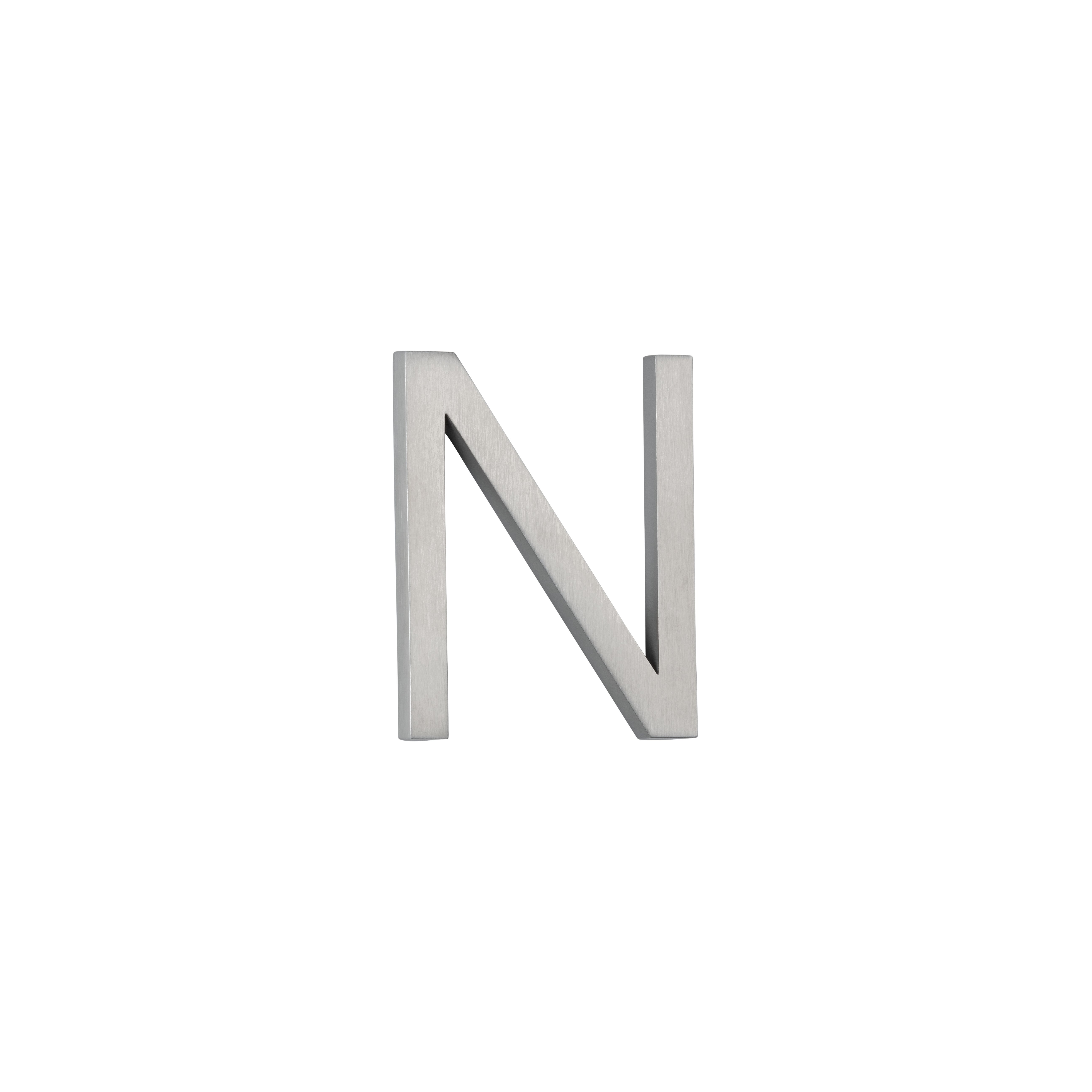N Letter - 60mm - Stainless Steel
