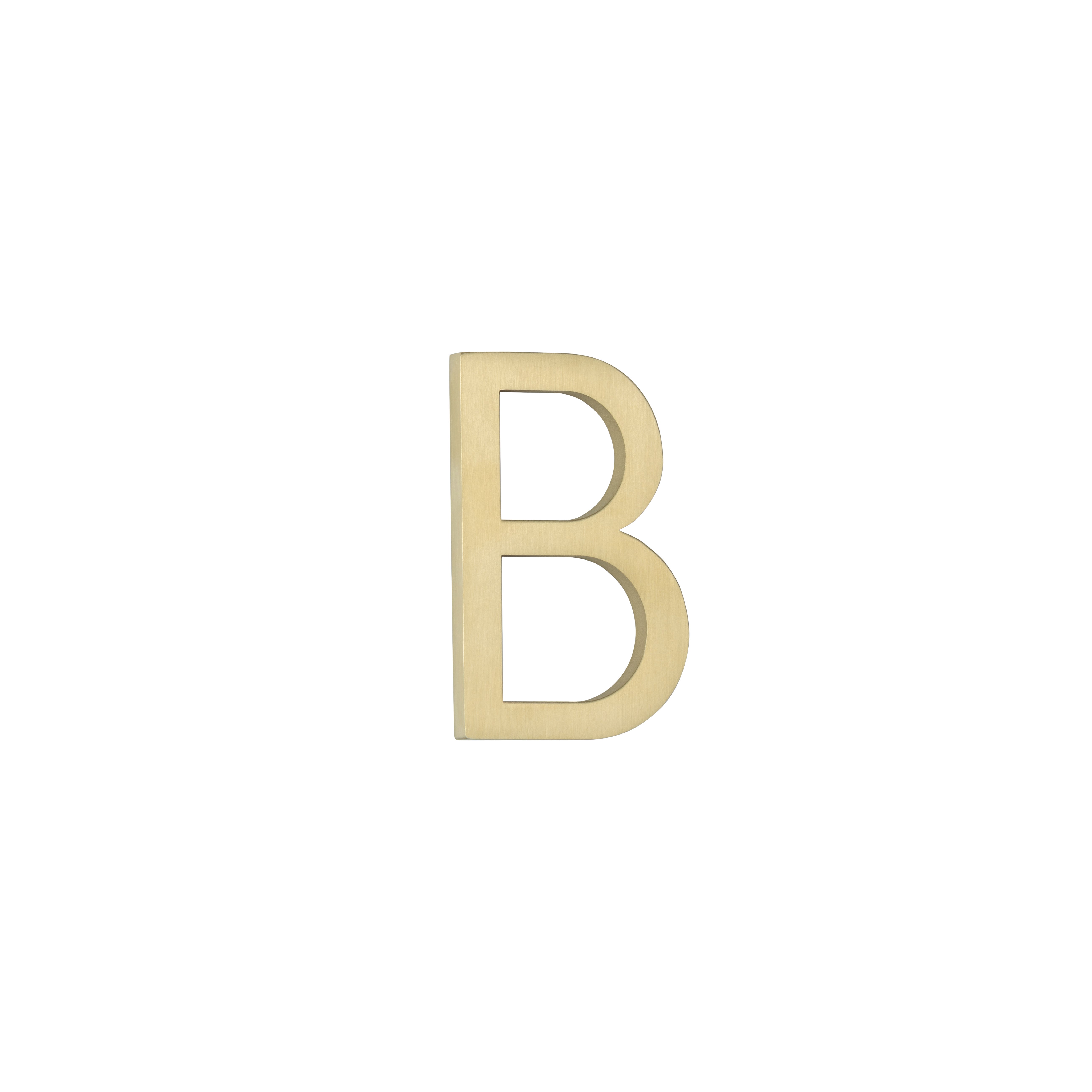 B Letter - 60mm - Brushed Brass