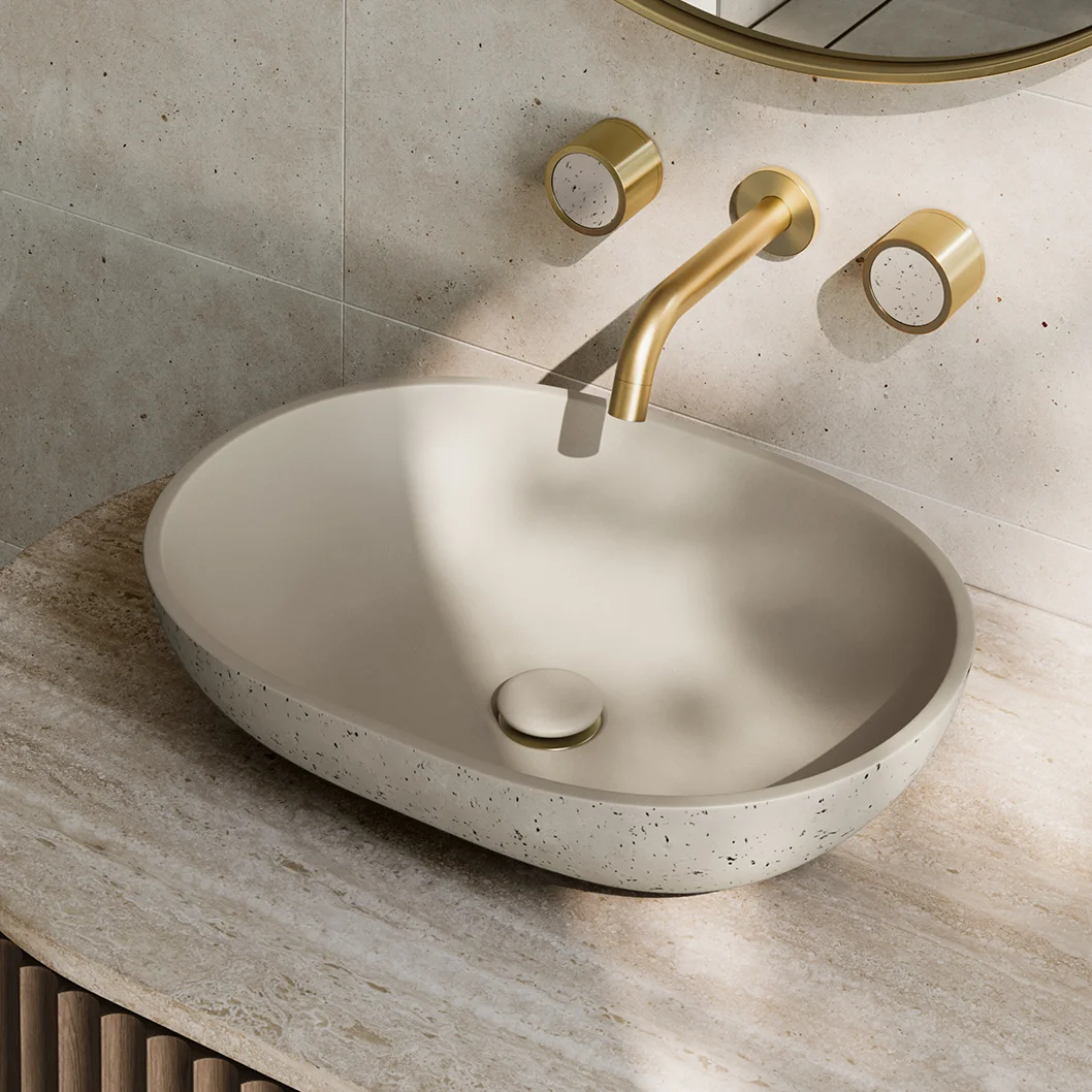 Atelis%20Oval%20Concrete%20Basins%20%20%20Pixi%20Tile%20Insert%20Taps Almond