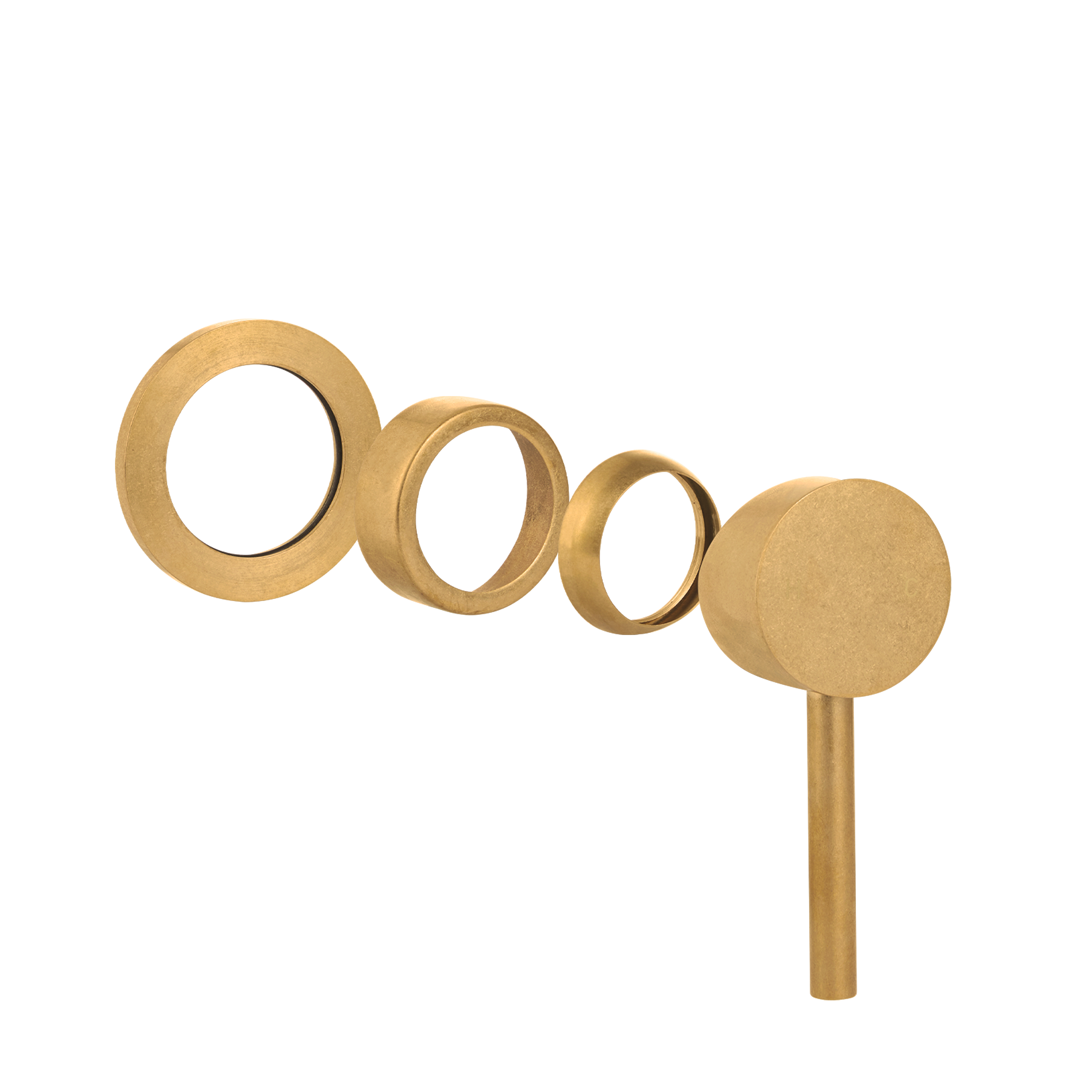 Elysian Minimal Handle Kit - Tumbled Aged Brass