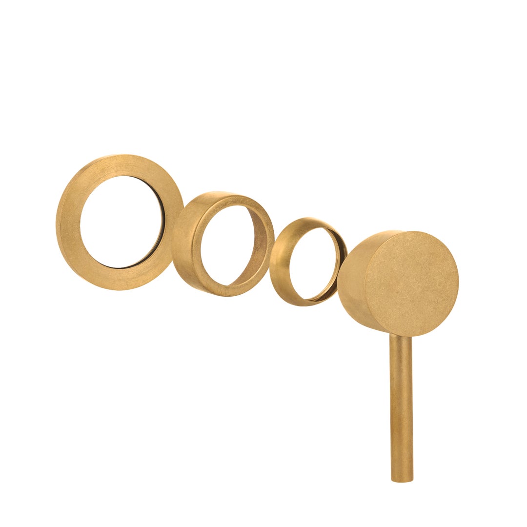 Elysian Minimal Handle Kit - Tumbled Aged Brass
