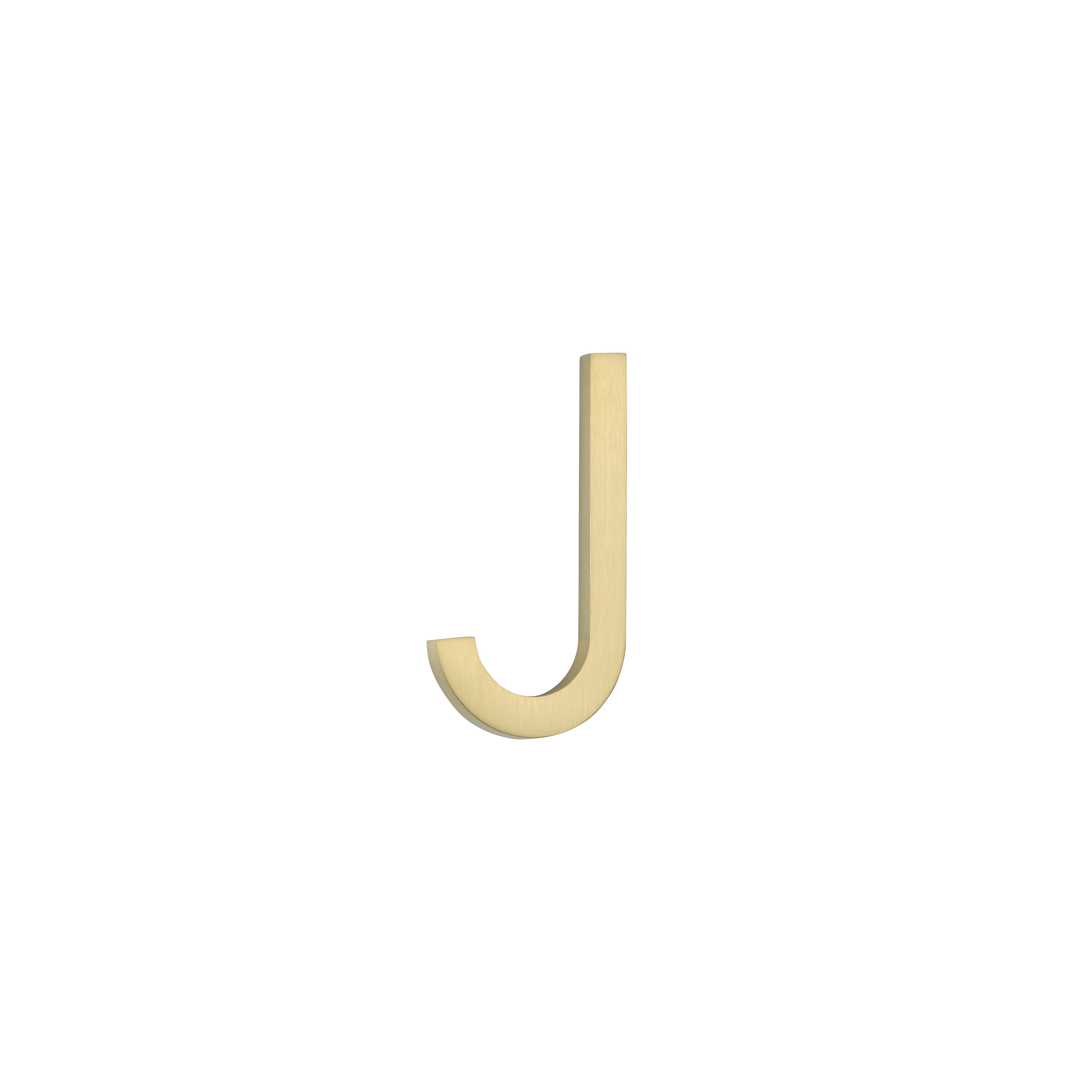 J Letter - 60mm - Brushed Brass