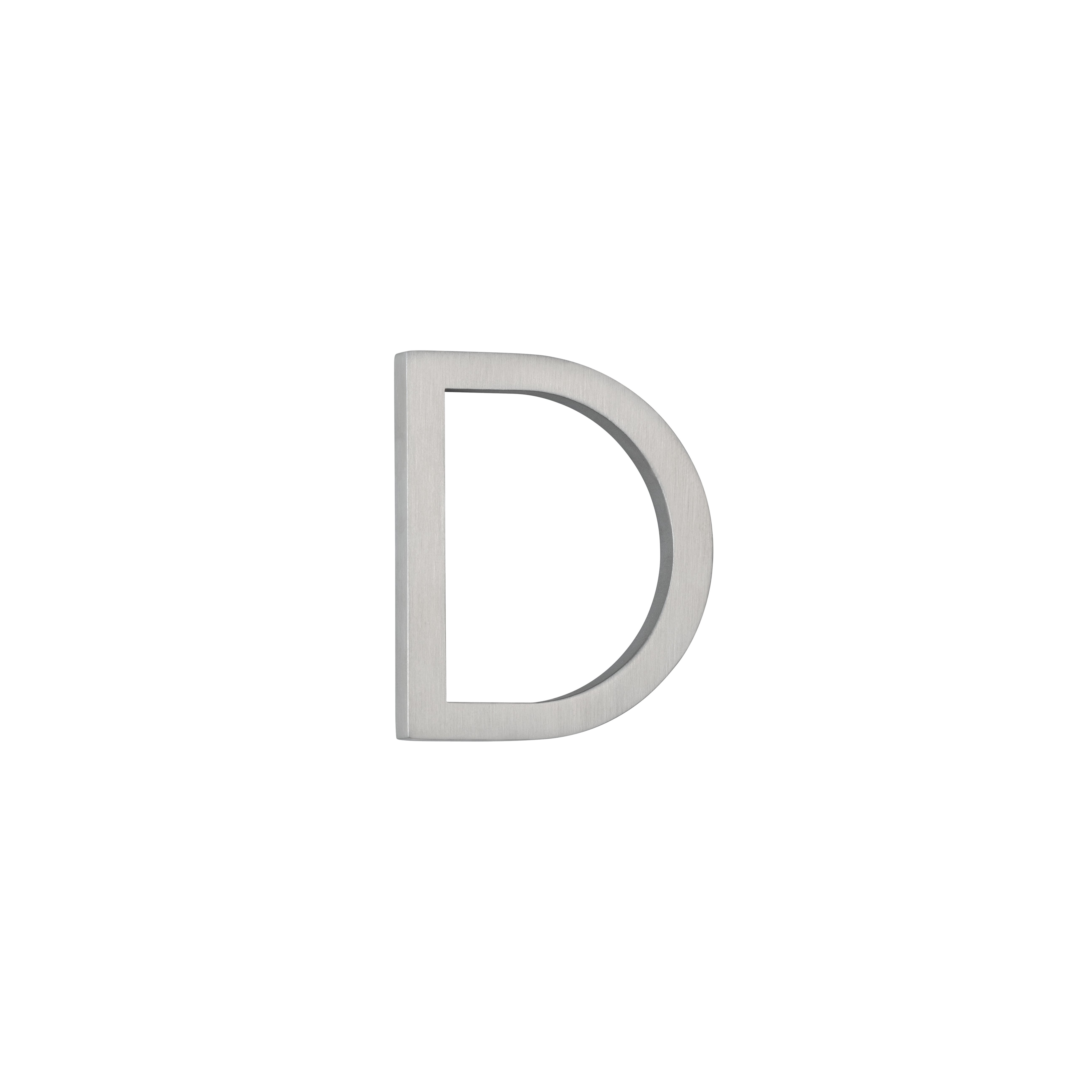 D Letter - 60mm - Stainless Steel