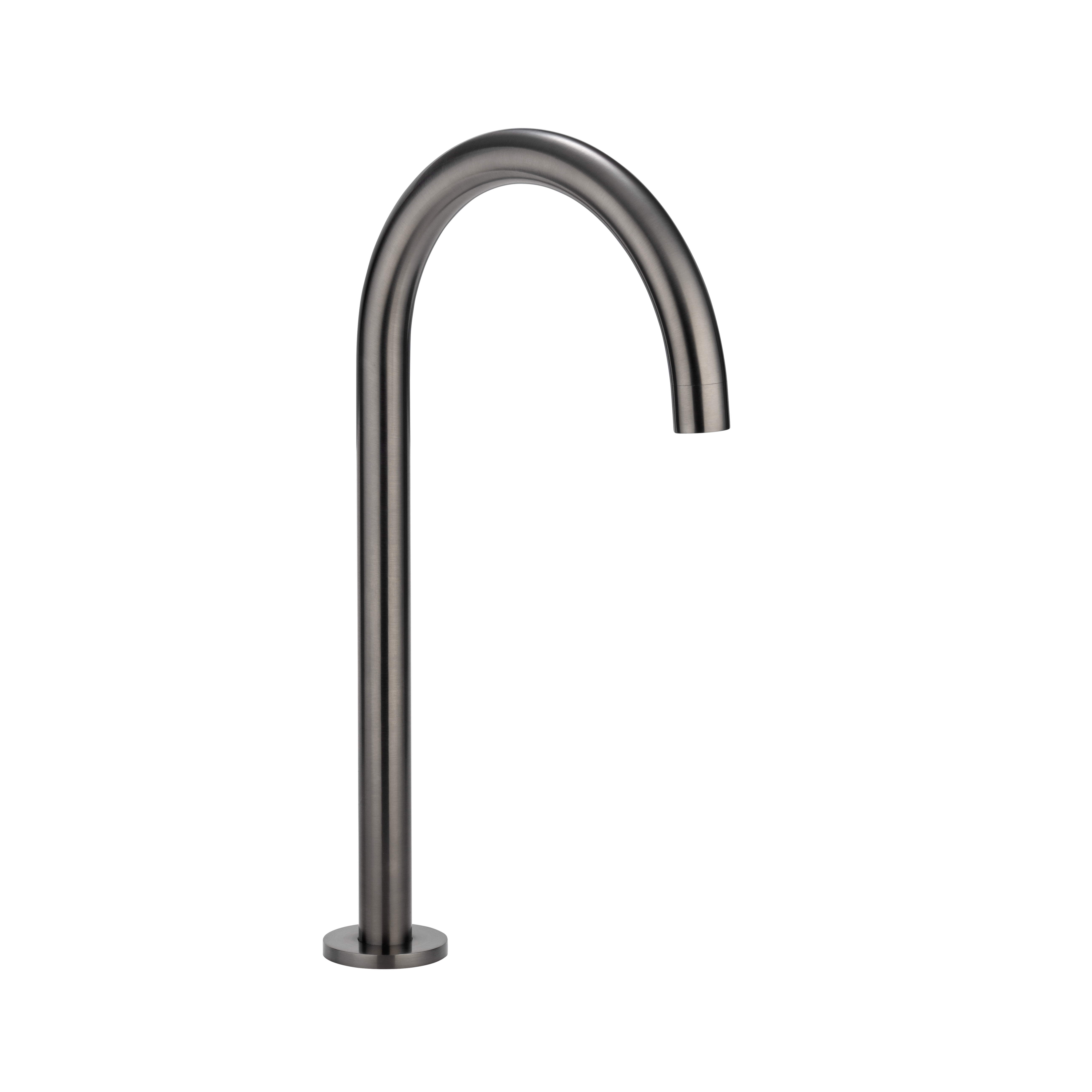 Gooseneck Bench Mounted Swivel Spout - Brushed Gunmetal
