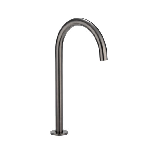 Gooseneck Bench Mounted Swivel Spout - Brushed Gunmetal