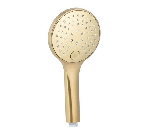 3-Function Round Hand Shower - Brushed Brass