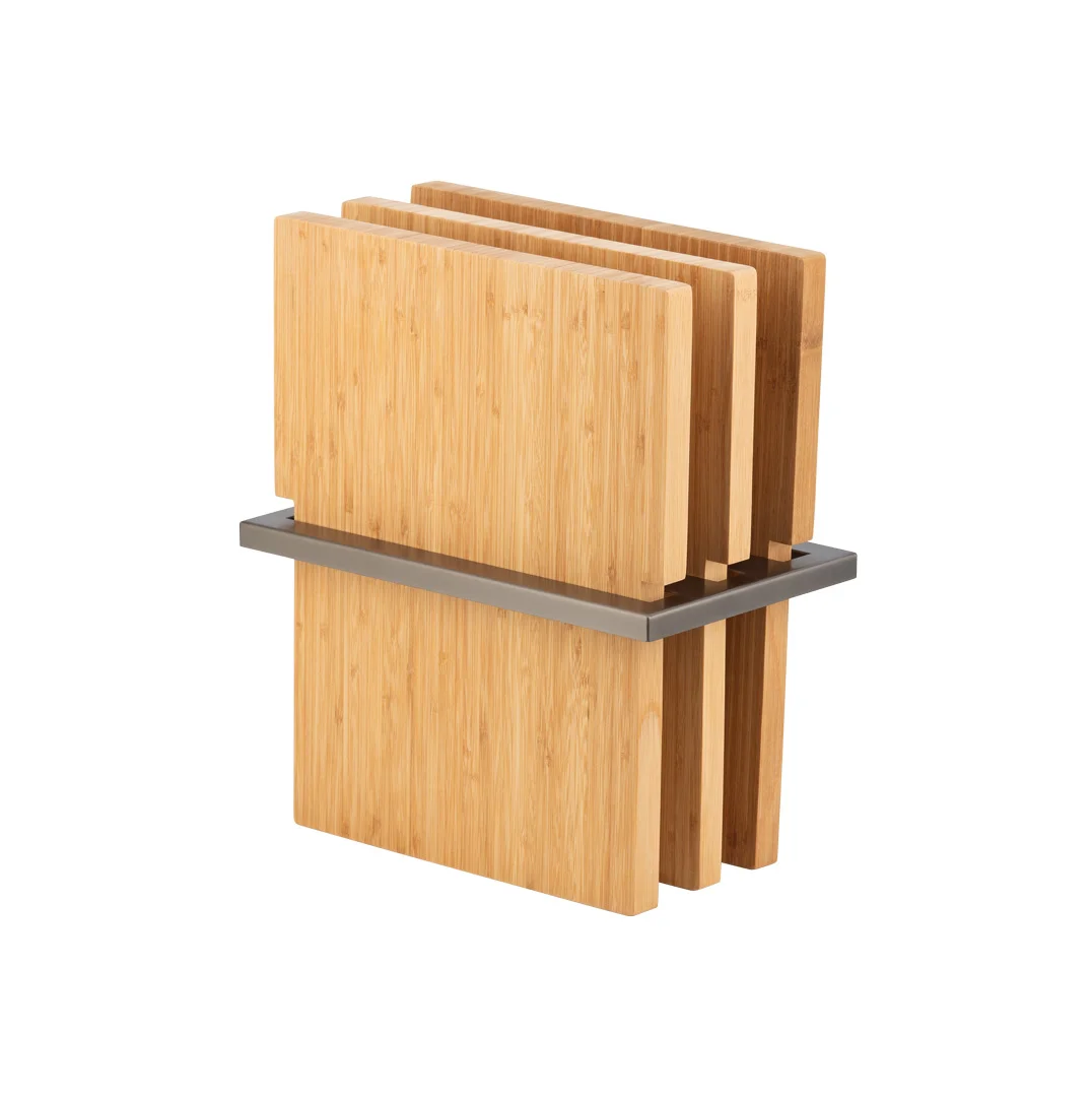 3 Piece Chopping Board Set - Brushed Gunmetal - Entertainer Series - Feature