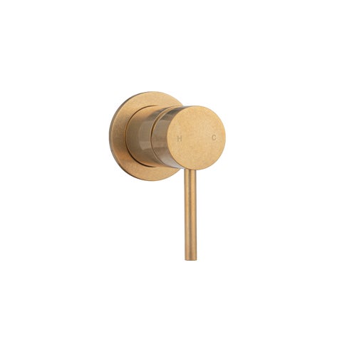 Elysian Thermostatic Shower Mixer - Tumbled Aged Brass