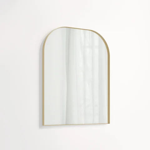 Arch Wall Mirror 600 x 750mm - Brushed Brass