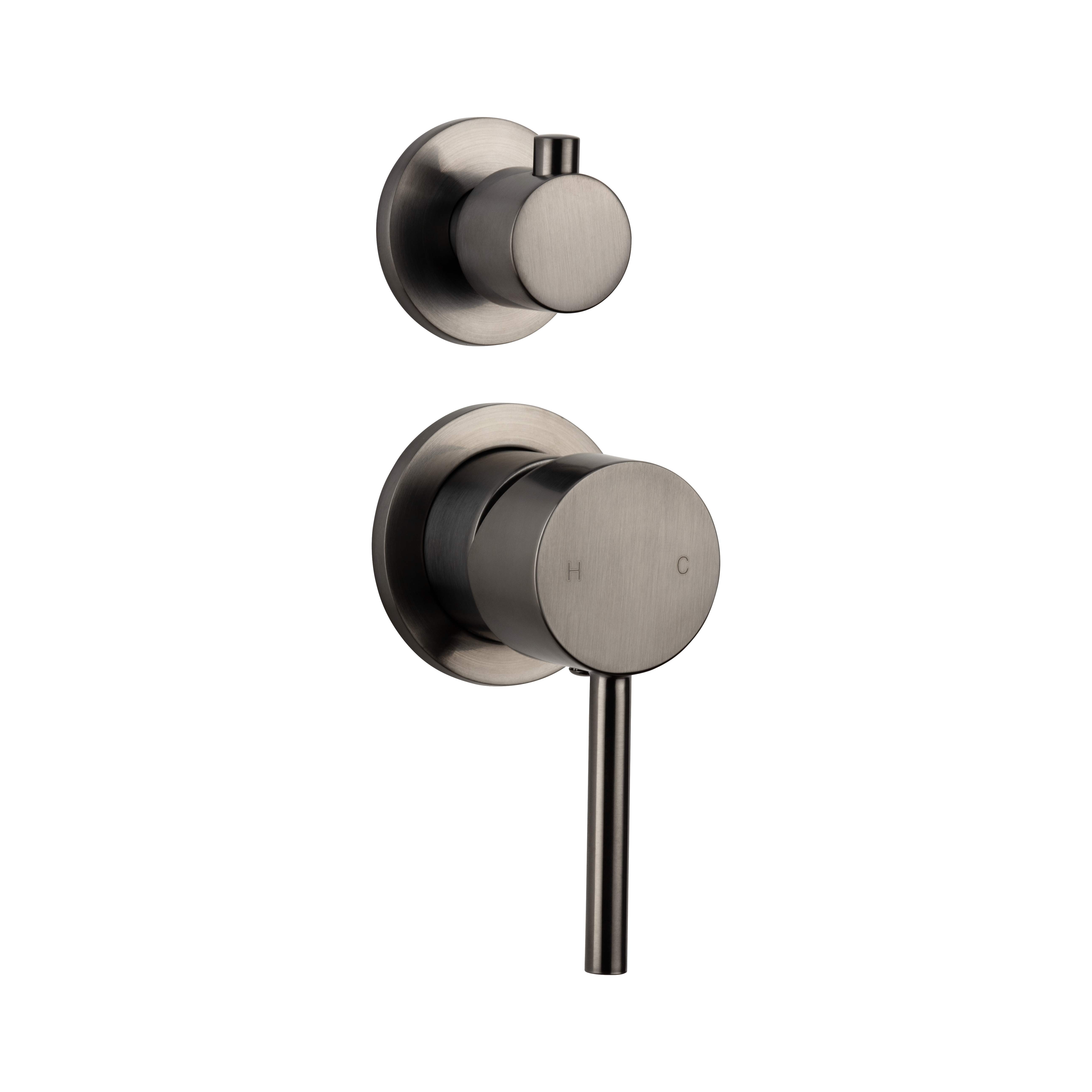 Elysian Shower Top Diverter - Brushed Gunmetal