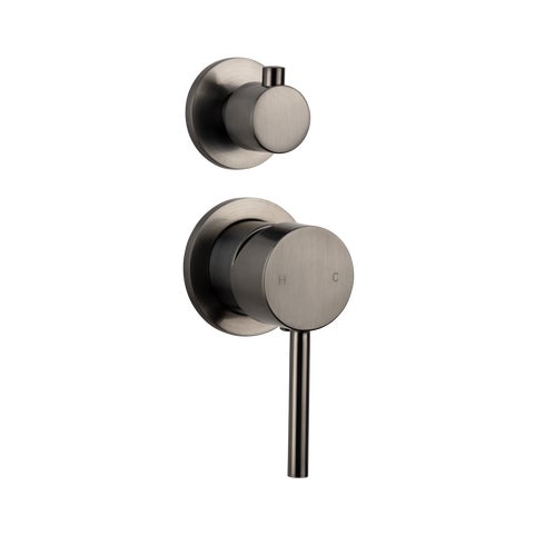Elysian Shower Top Diverter - Brushed Gunmetal