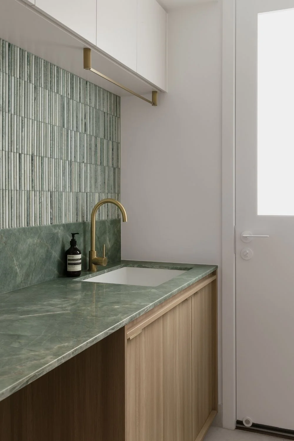 Laundry Design Ideas Emerald Marble