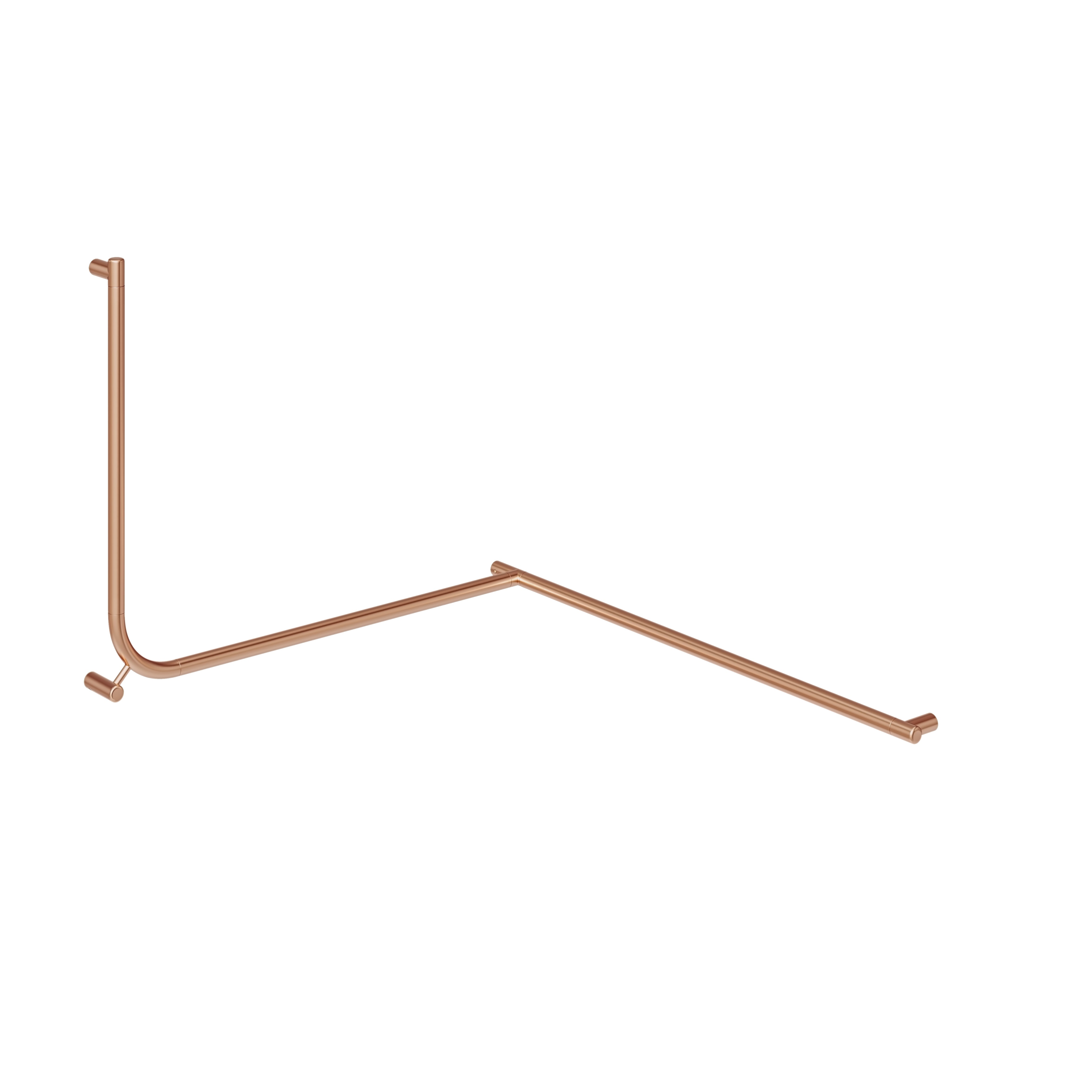 Aliro Accessible 90° Continuous Grab Rail - Brushed Copper