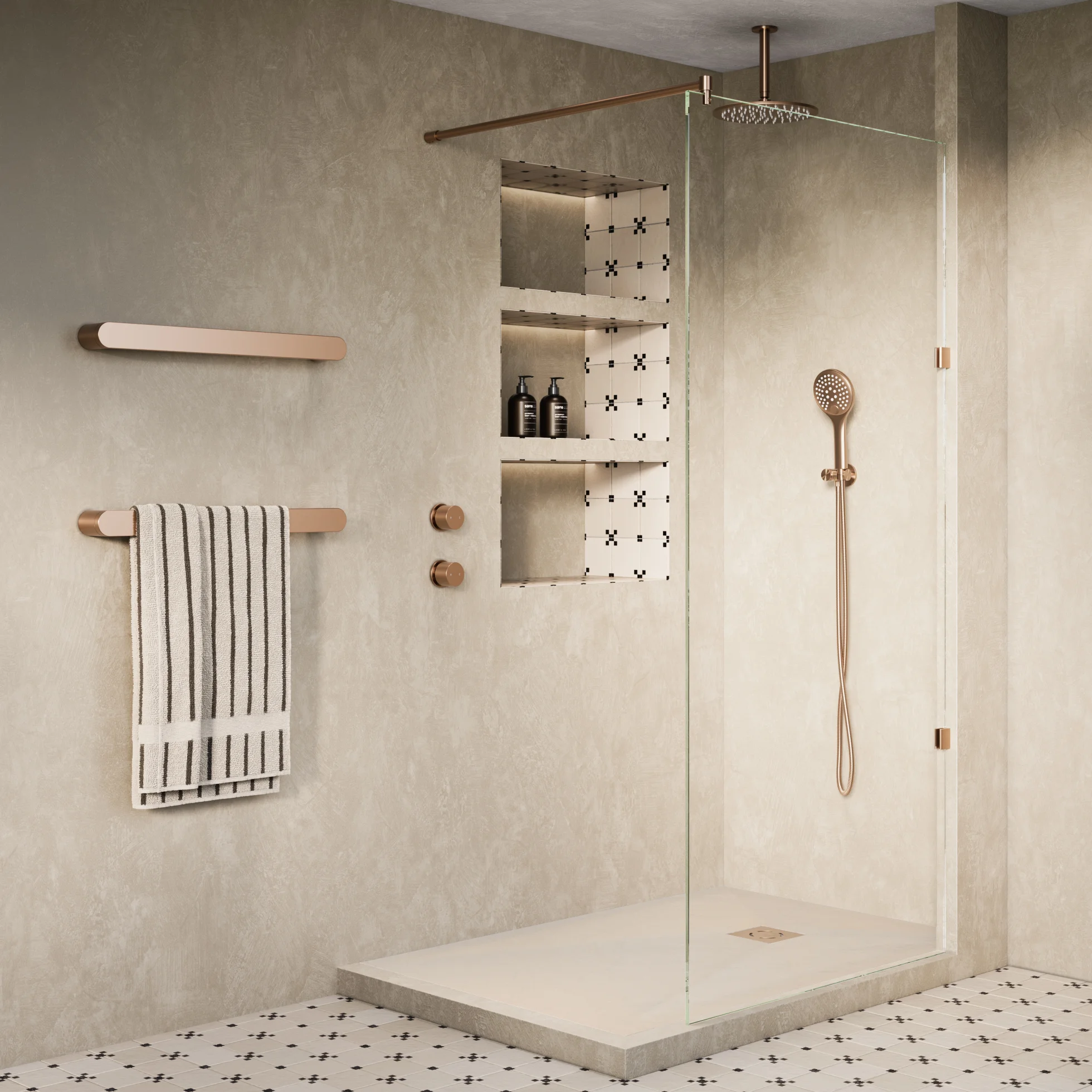 UKShowerTray Creme BC 1200mm 01