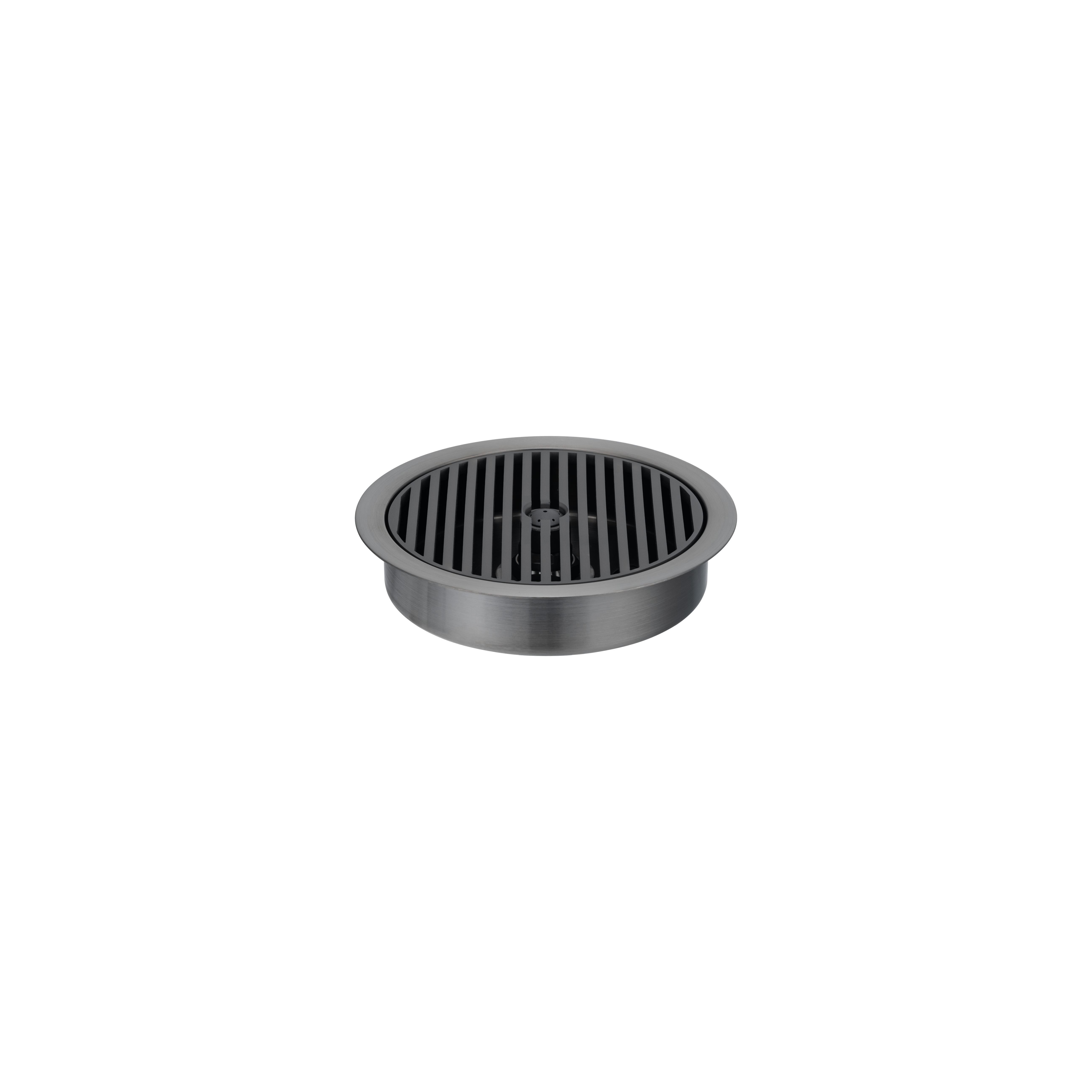 Glass Cleaner with Drain - Brushed Gunmetal