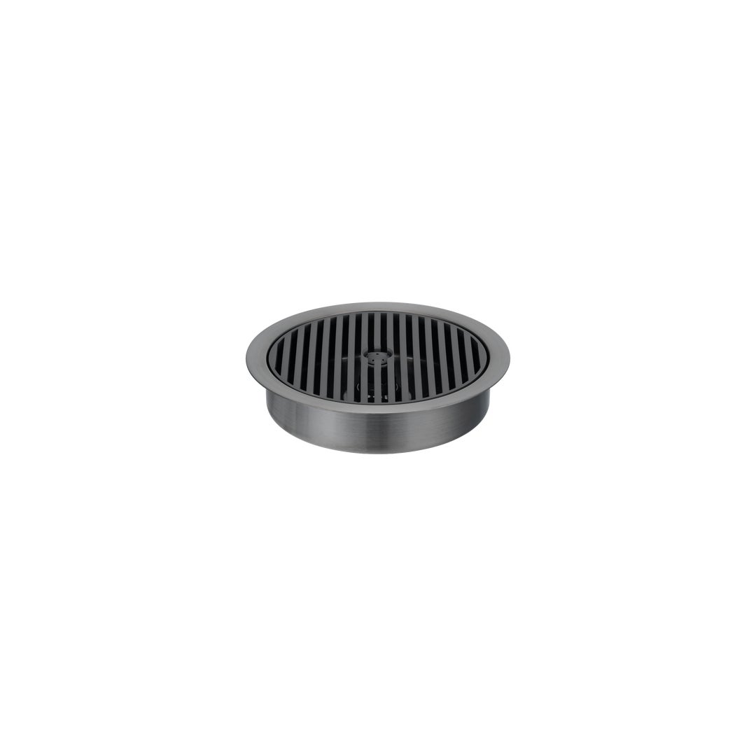 Glass Cleaner with Drain - Brushed Gunmetal