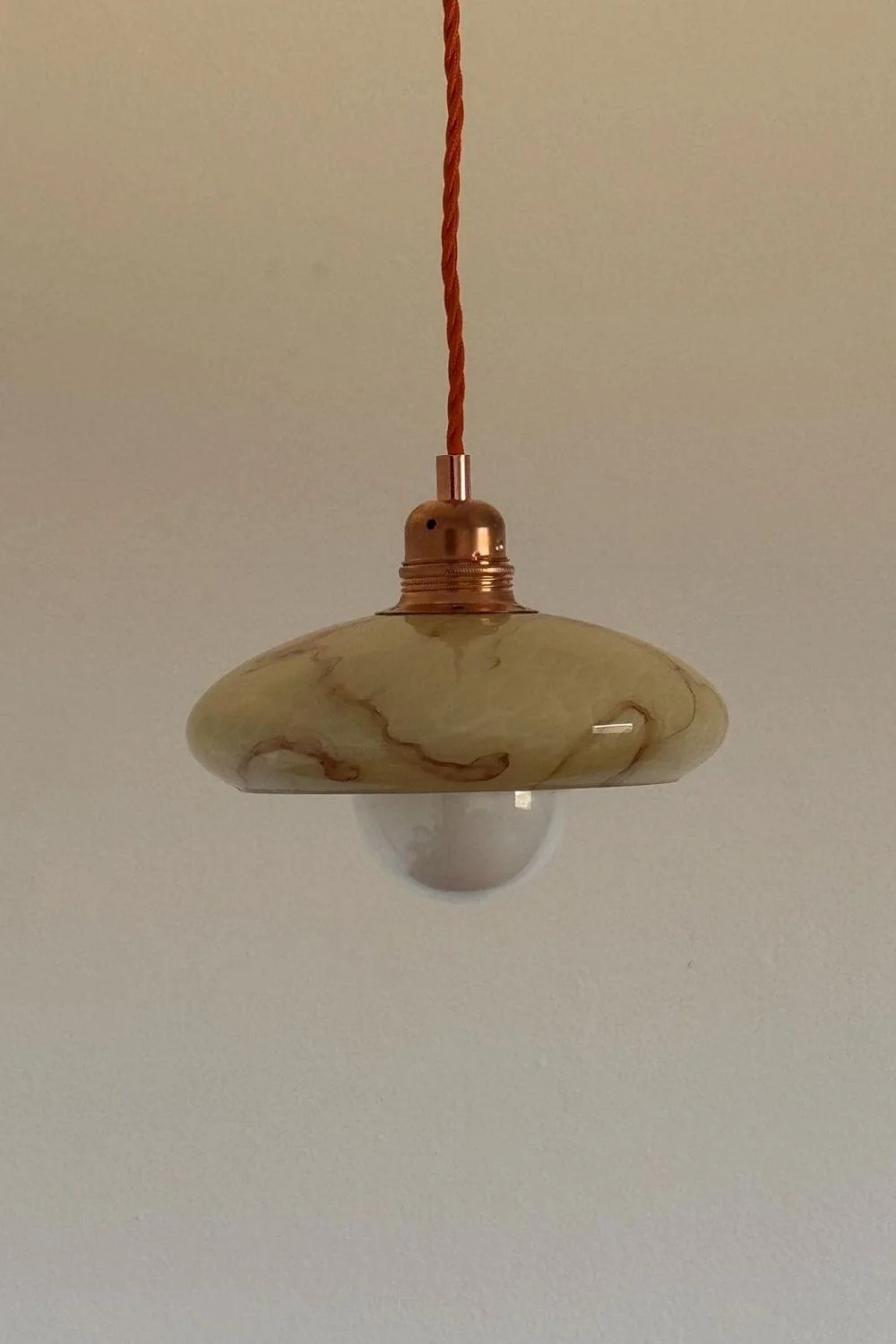 Trend Lighting Hanging Glass Pendant Marble Look