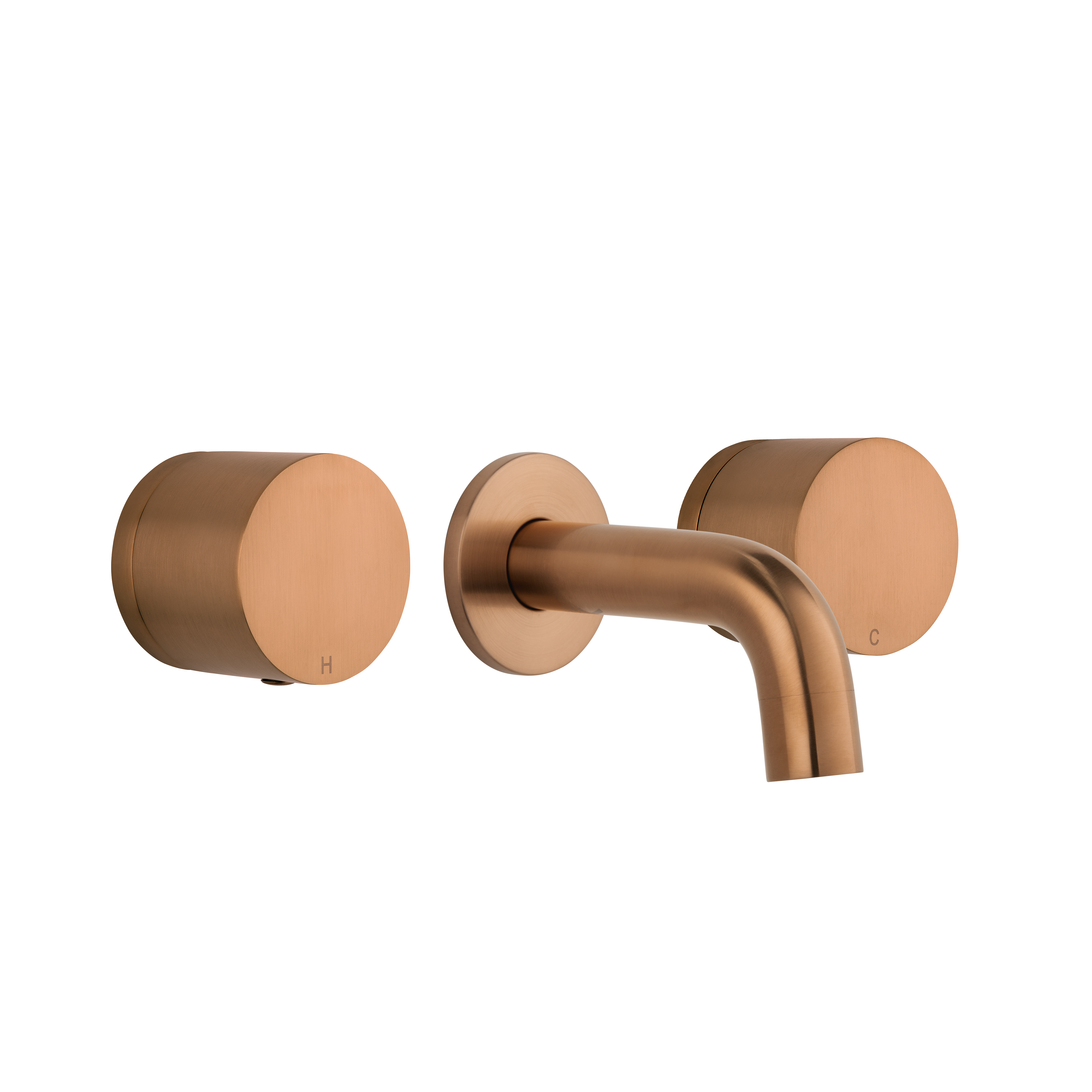 Milani Assembly Taps & Mini Spout Set - Brushed Copper