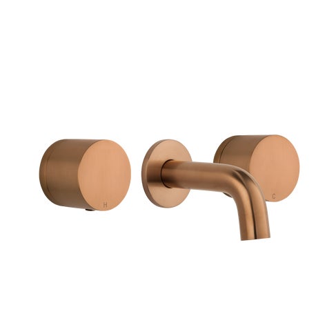 Milani Assembly Taps & Mini Spout Set - Brushed Copper