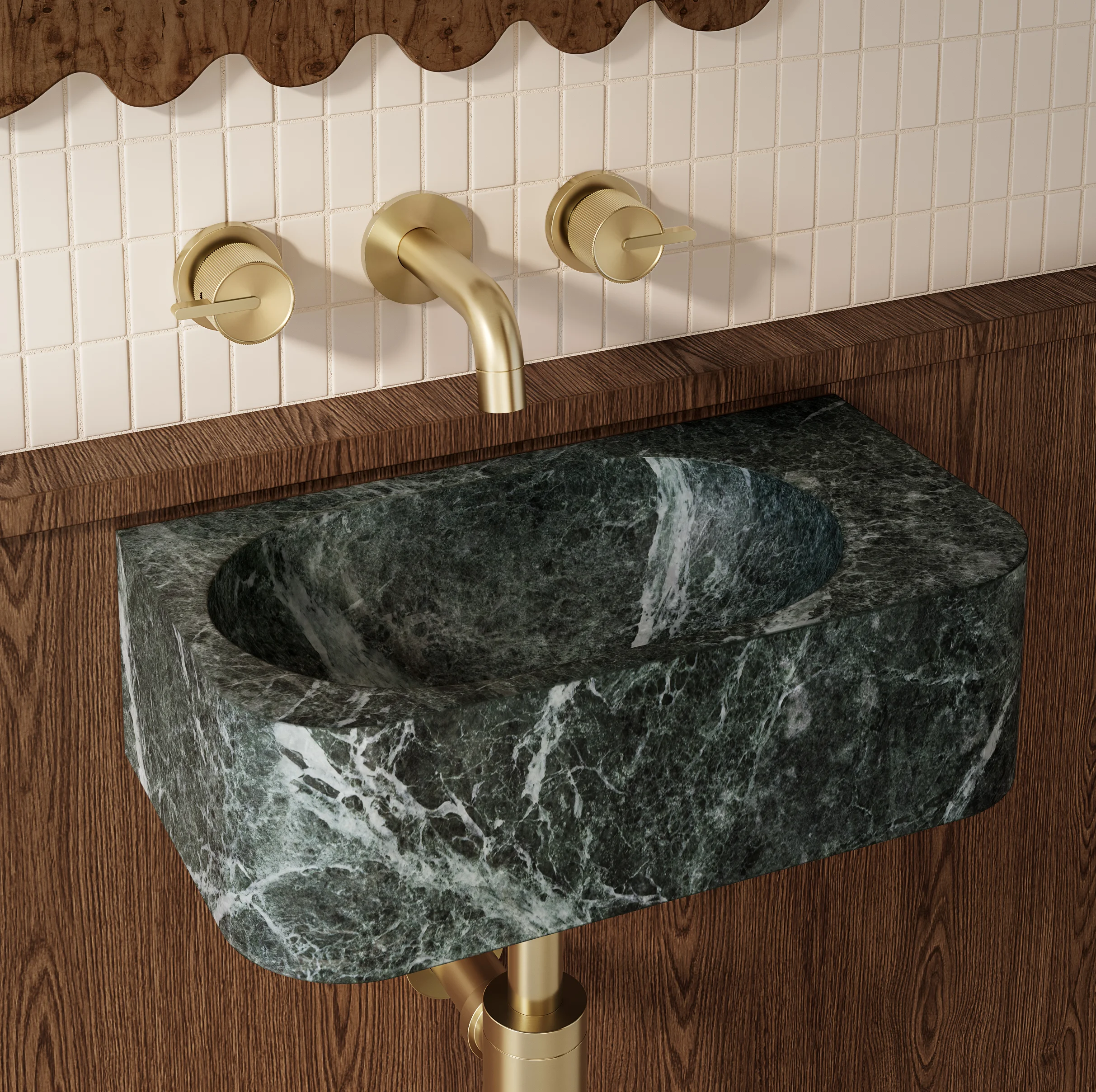 Pedra%20Wall%20Mounted%20Basin%20400mm Verde%20Alpi%20Marble V2