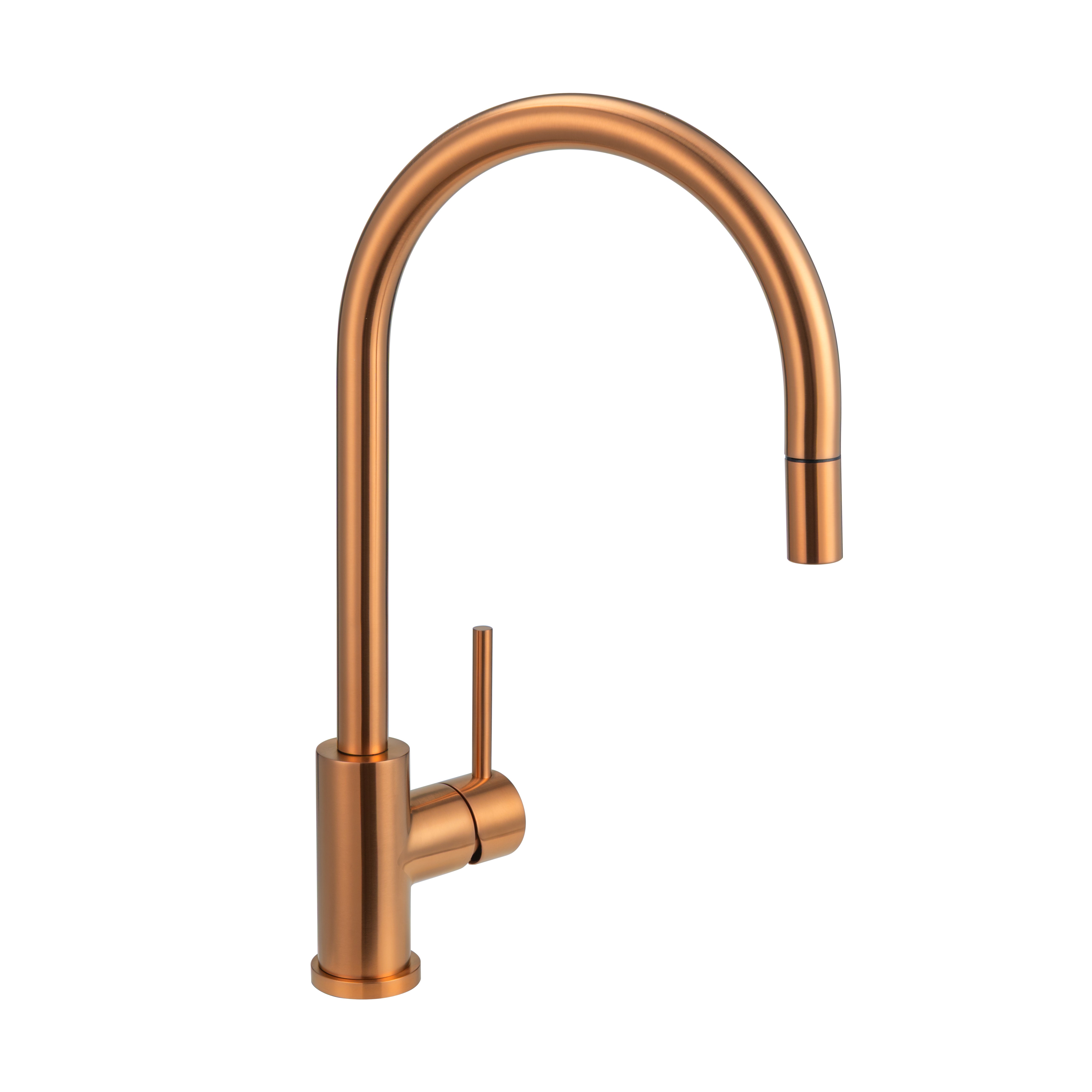 Elysian Commercial Pull-Out Kitchen Mixer - Brushed Copper