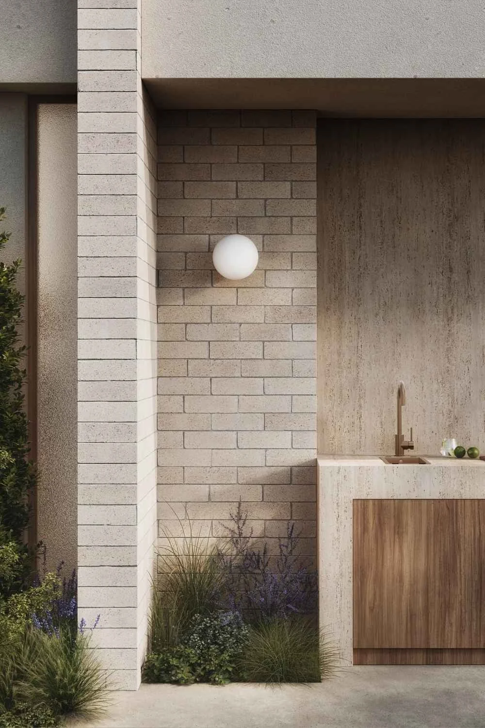 Sola Outdoor Sink Render renovation Summer