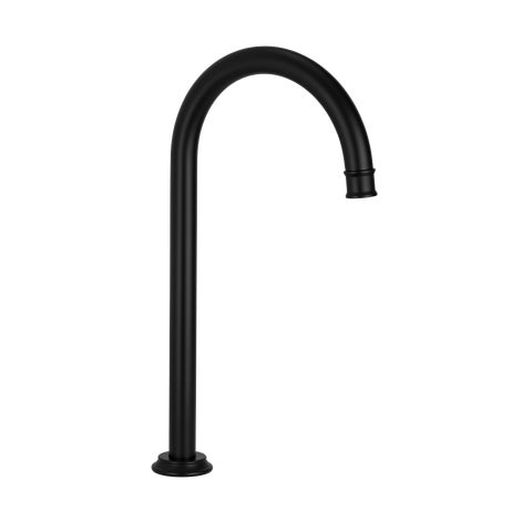 Kingsley Gooseneck Swivel Bench Mounted Spout - Matte Black