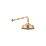 20260 Kingsley Shower Arm Head Set Side Tumbled Aged Brass