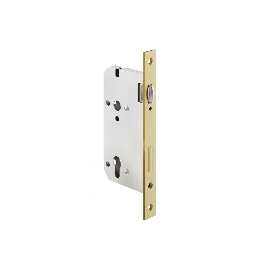 Roller Mortice Lock - 60mm Backset - Brushed Brass