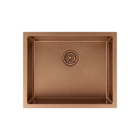 Sola Outdoor Single Sink 550mm - Brushed Copper