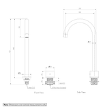 Milani Swivel Hob Mixer Set Gallery Spec