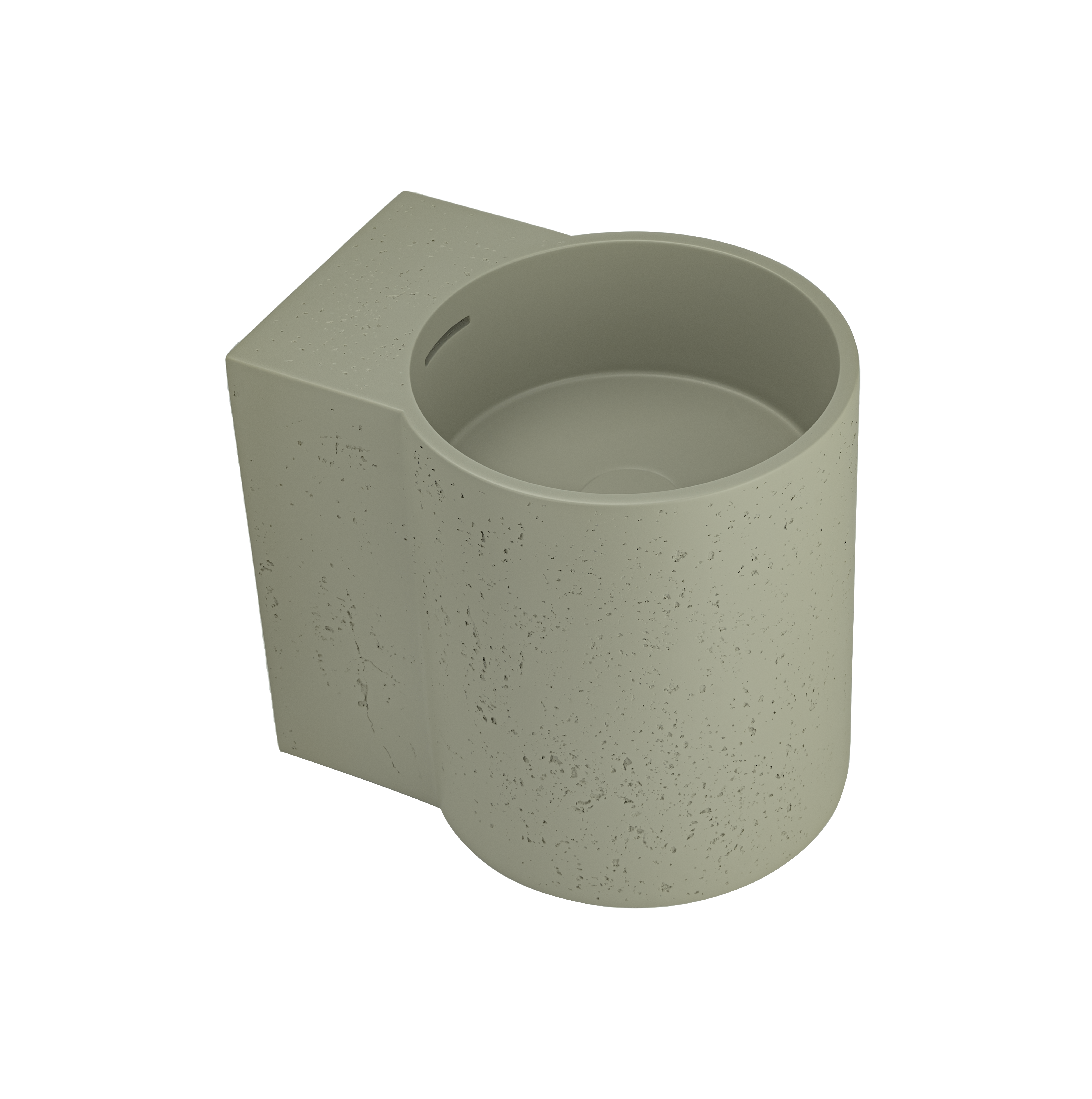 18978---Atelis-Cylinder-Wall-Mounted-Concrete-Basin-Overflow Side Sage-Green-2