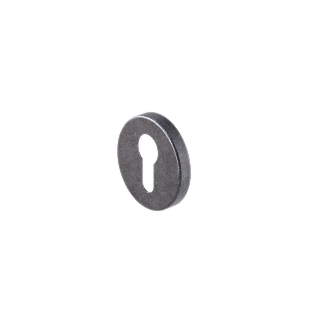 Escutcheon Round Back Plate - Antique Slate