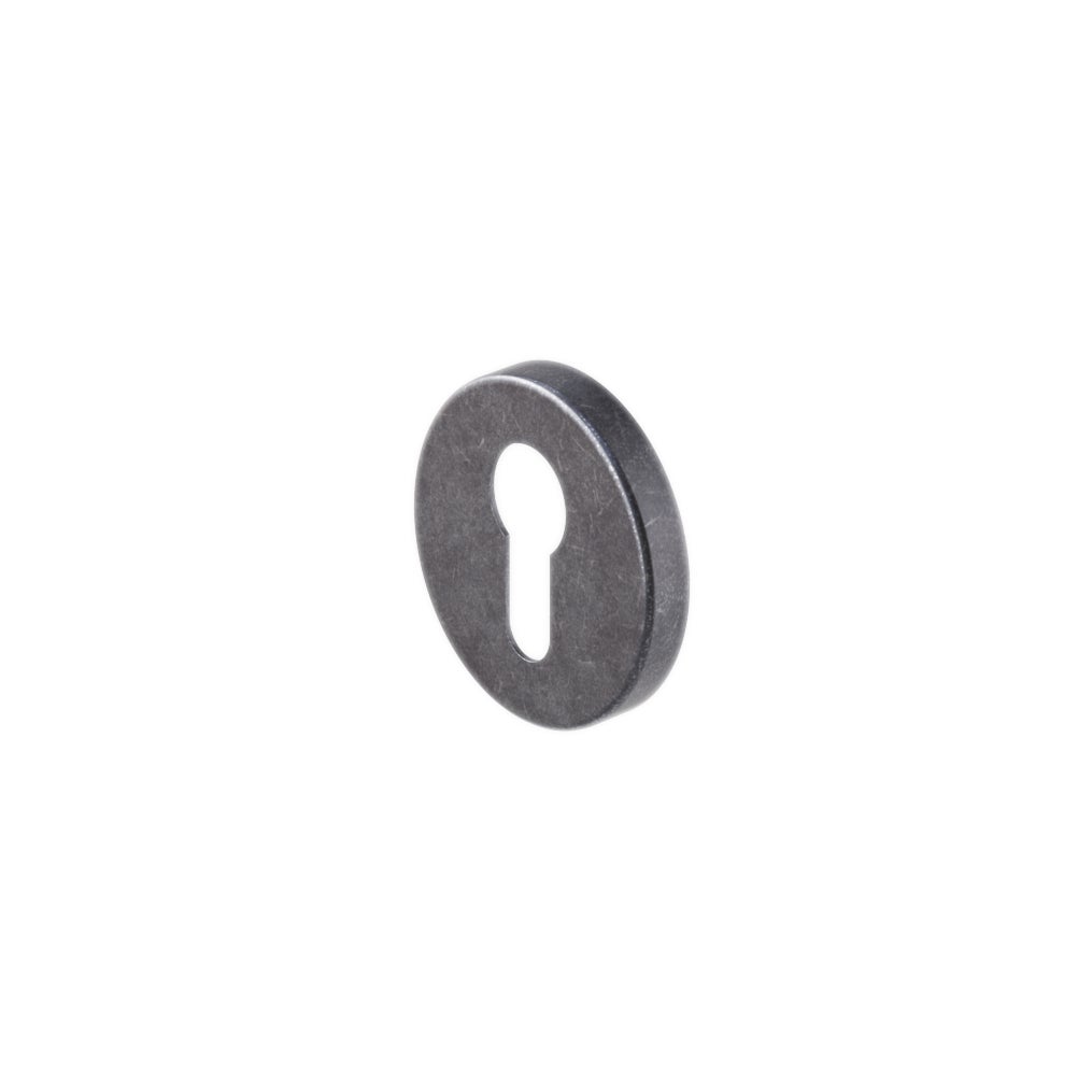 Escutcheon Round Back Plate - Antique Slate